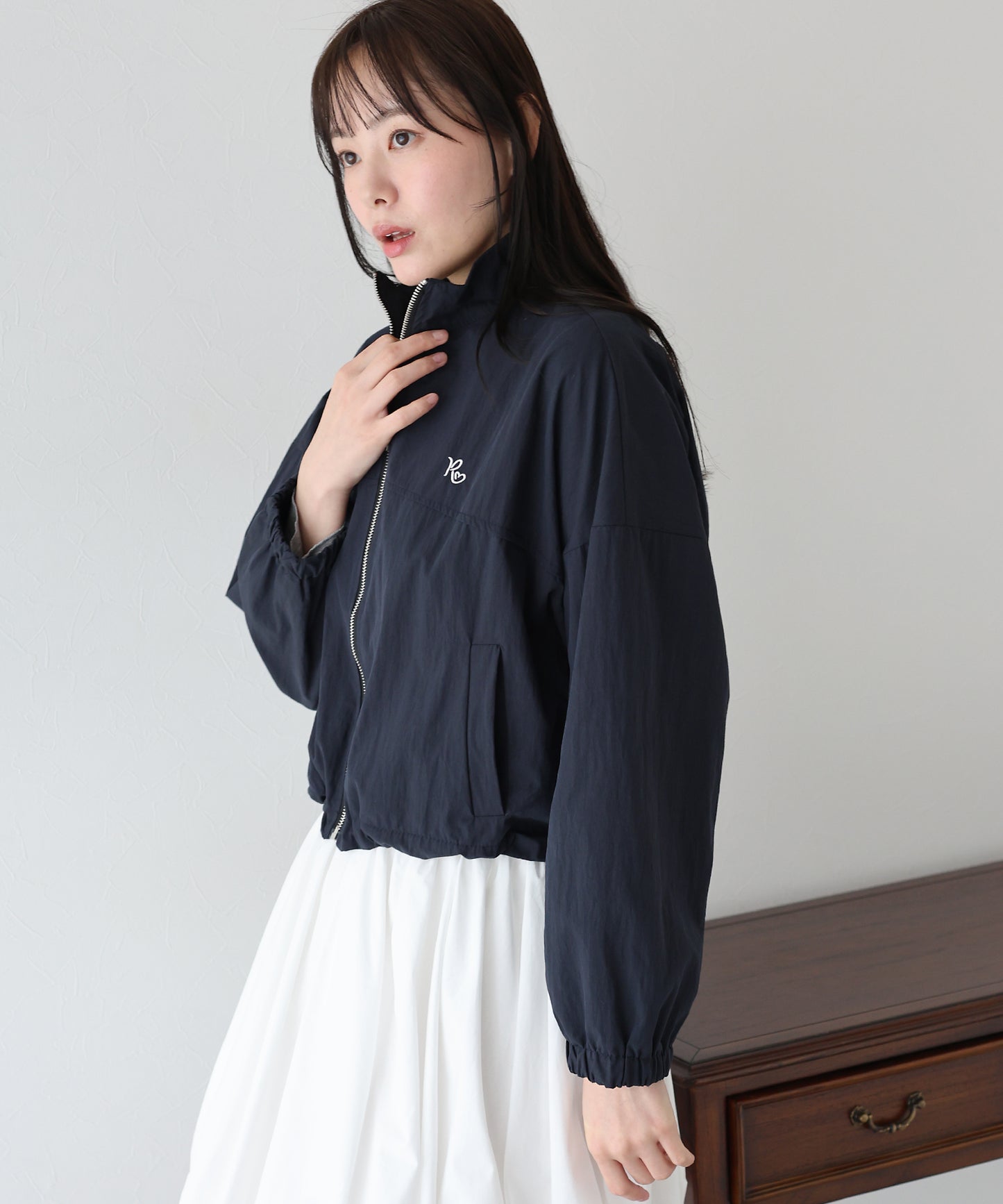 【TIME SALE】ワンポイント刺繍ブルゾン