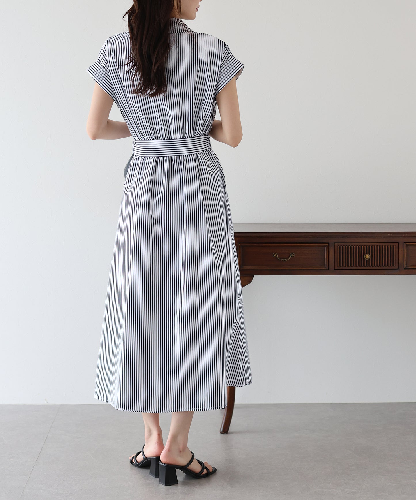 【TIME SALE】カシュクールシャツワンピース