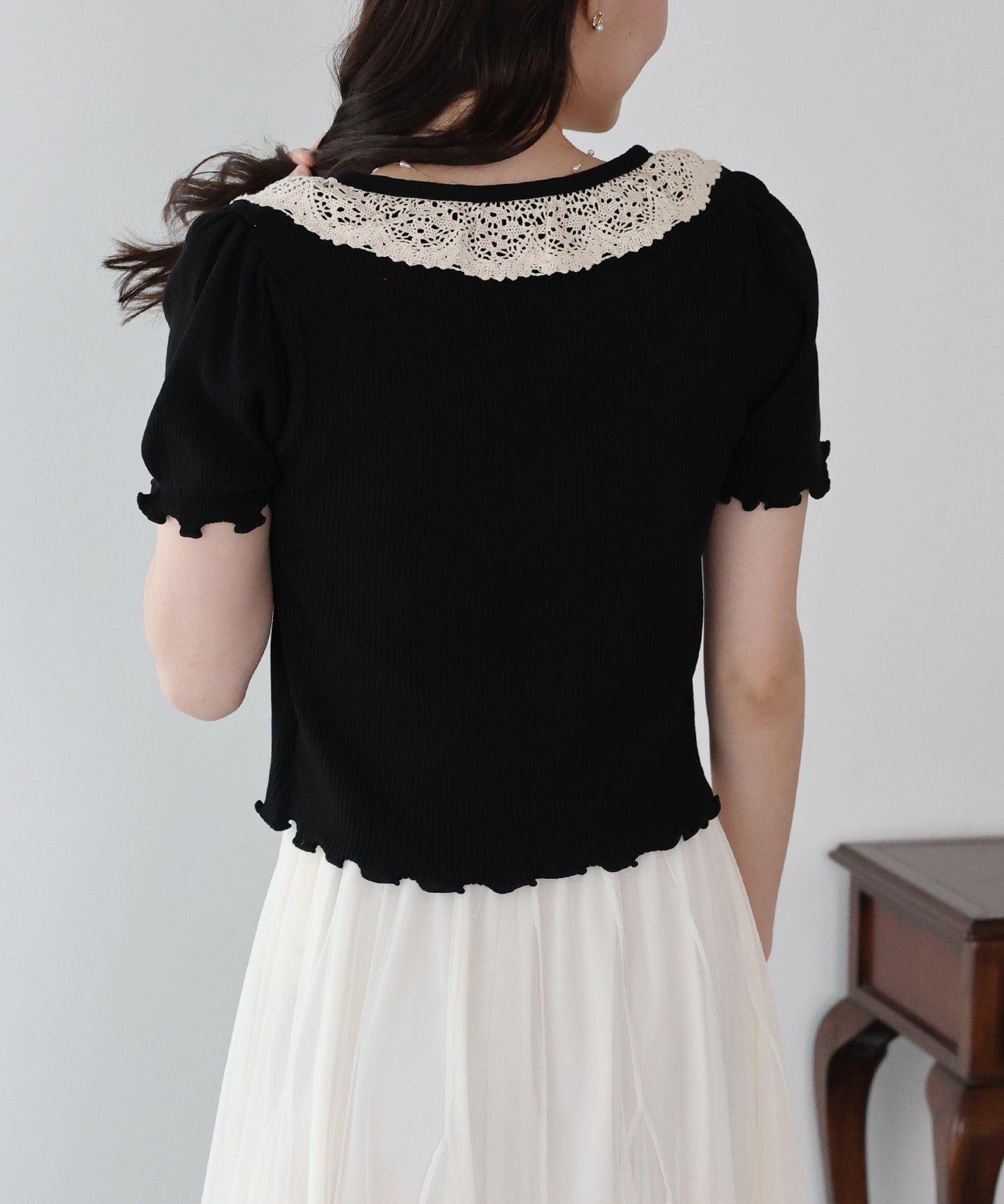 【早割5%OFF】エンブロイダリーレースニット【メール便】