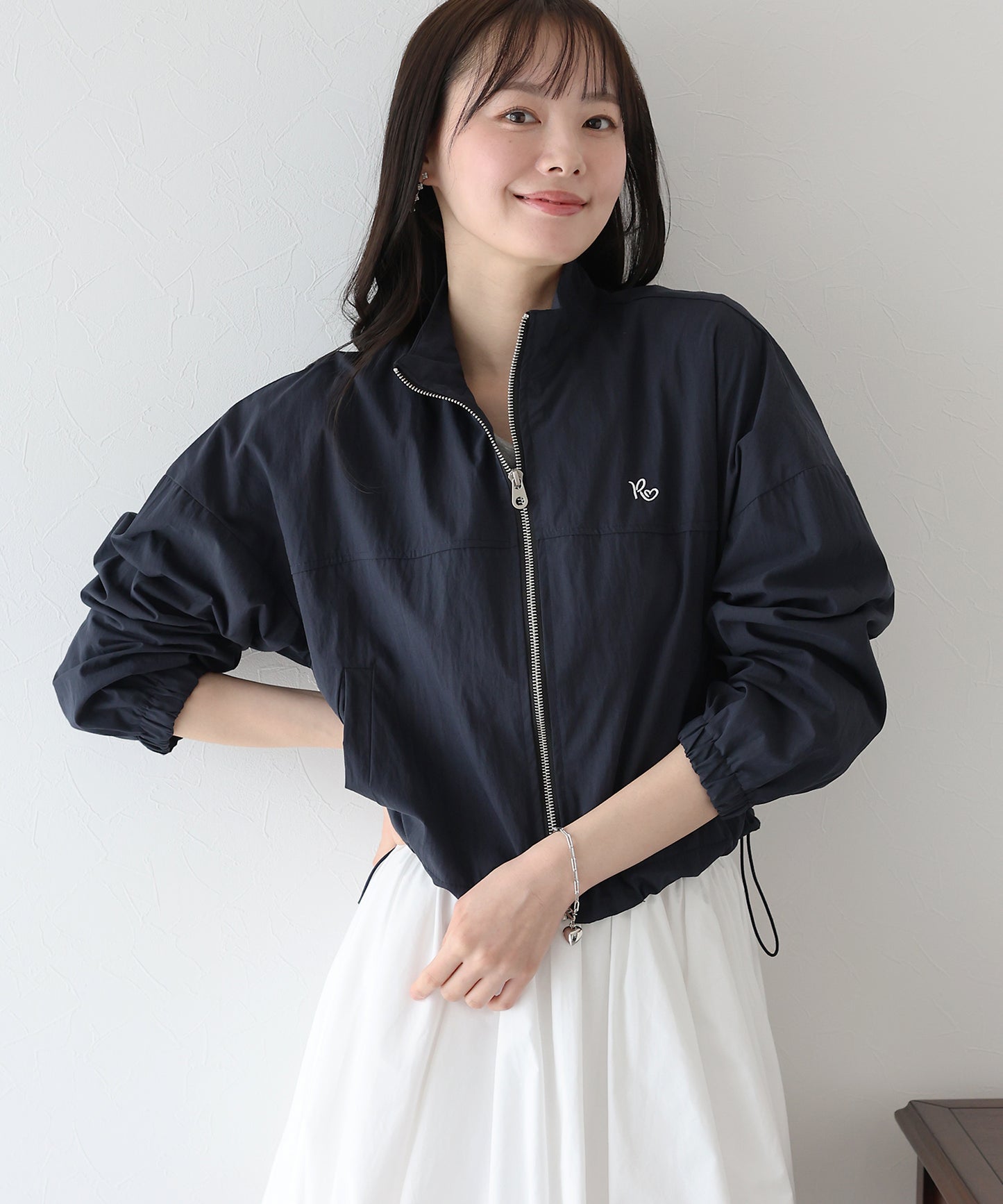 【TIME SALE】ワンポイント刺繍ブルゾン