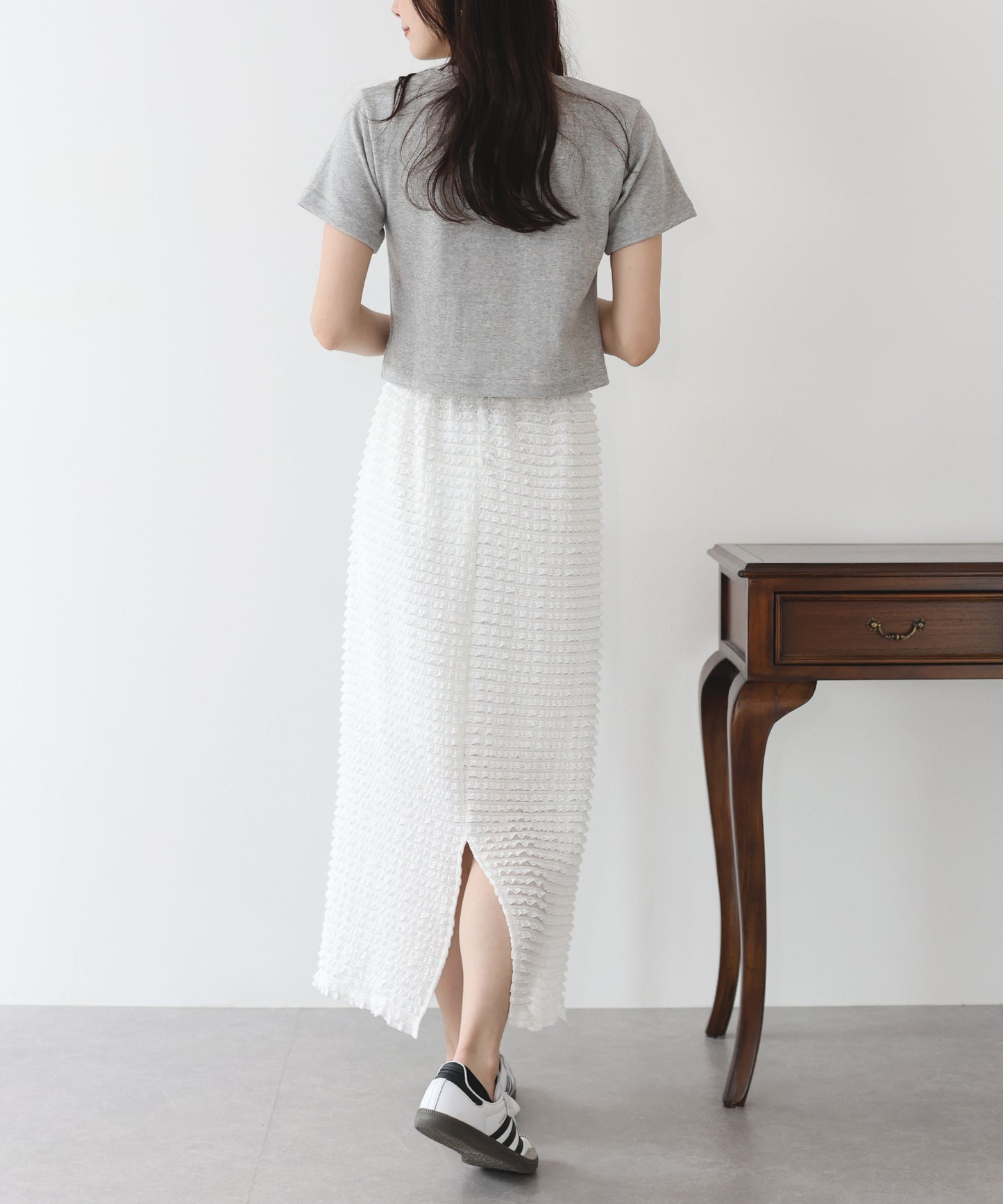【SALE】カットフリルレースIラインスカート