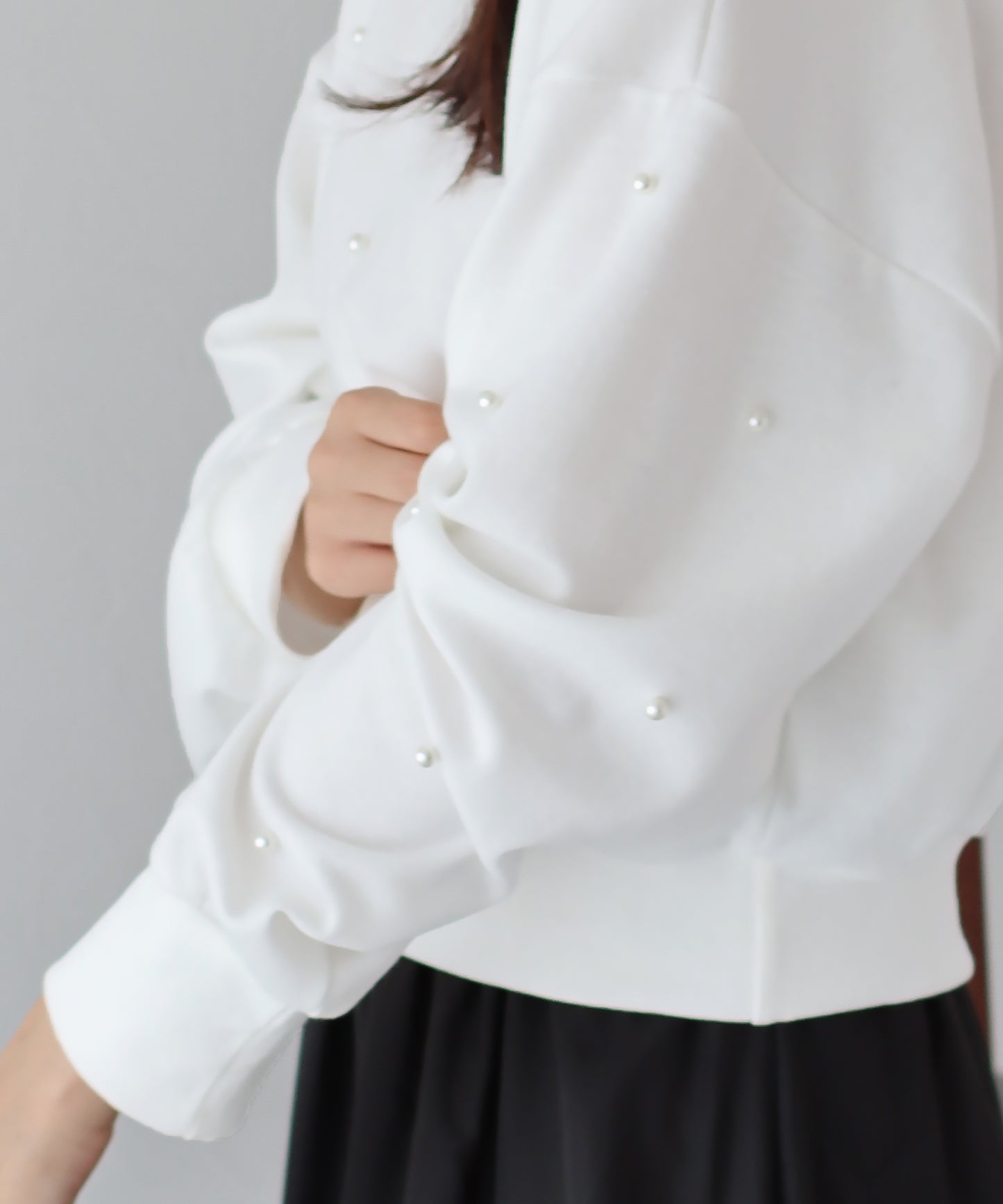 パール付きスウェット