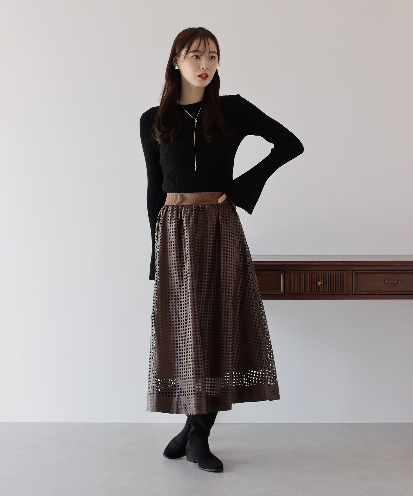 【TIME SALE】フレアスリーブニット