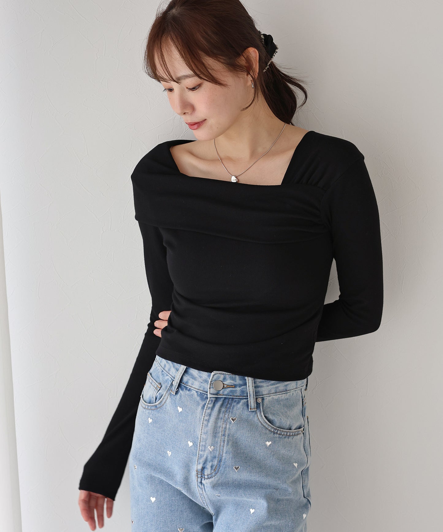 【早割5%OFF】ワンショルダーカットソー【ネコポス】