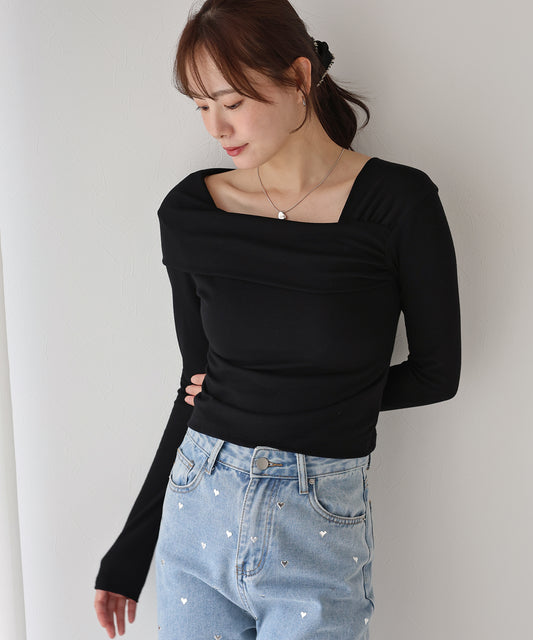 ワンショルダーカットソー【ネコポス】