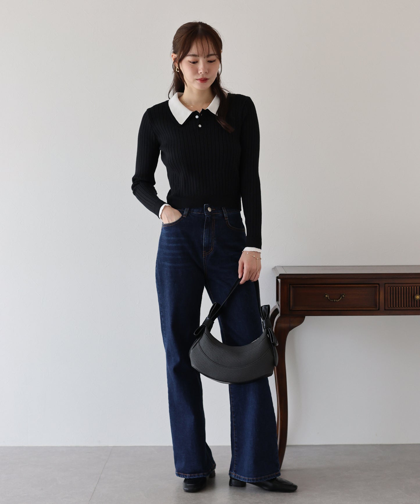 【早割5%OFF】ダブル襟ポロニット