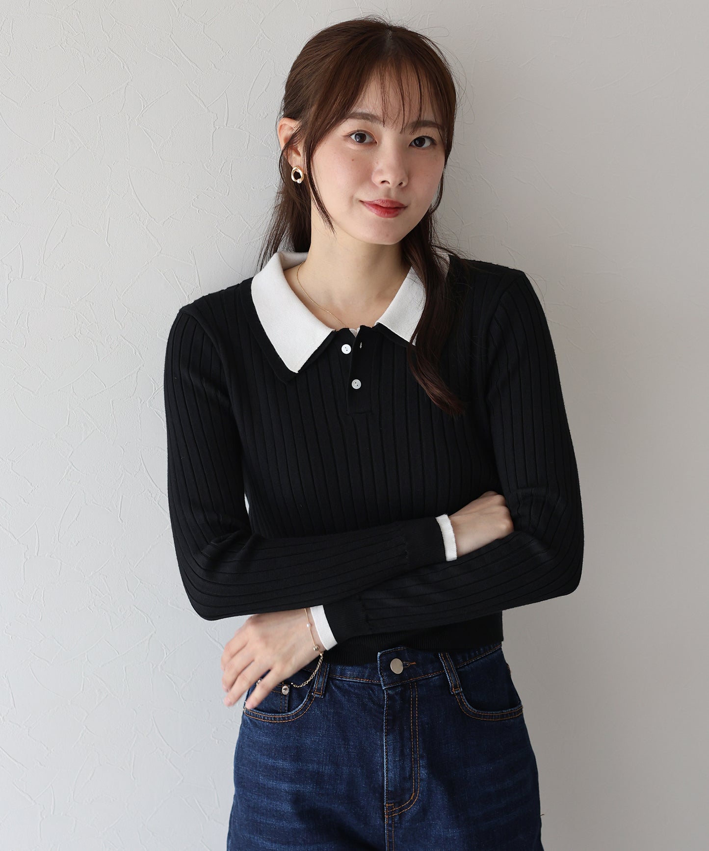【早割5%OFF】ダブル襟ポロニット