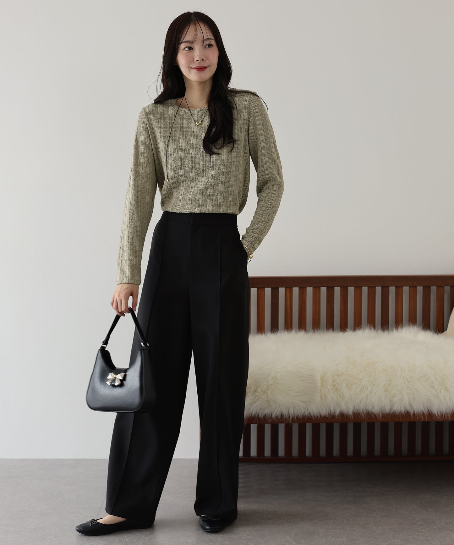 ストライプジャガードカットソー