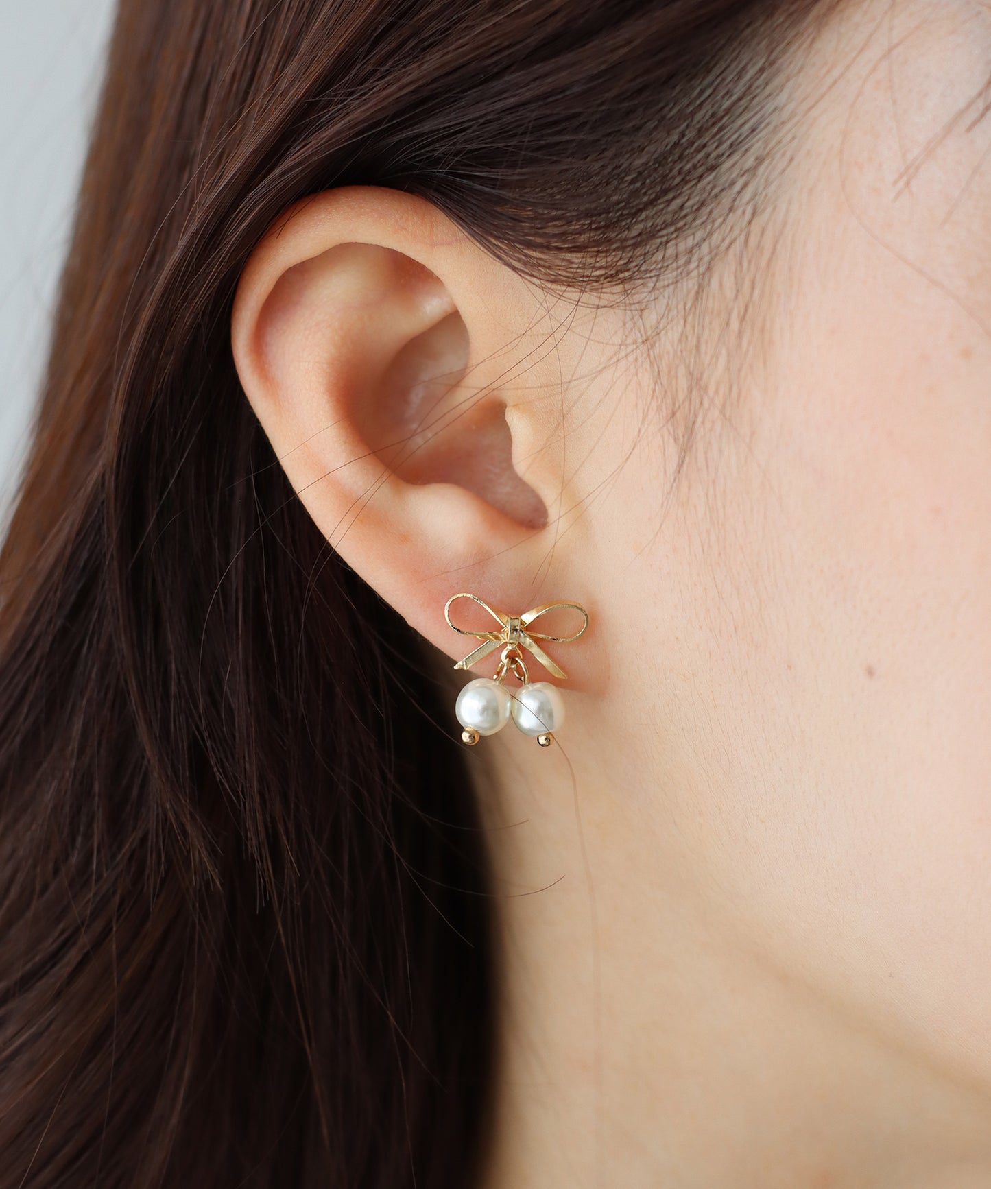 メタルリボン×パールピアス【ネコポス】