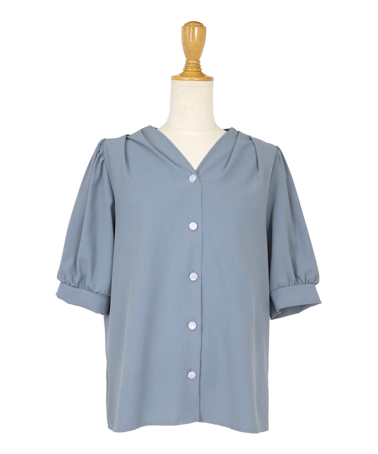 펄 도트 버튼 블라우스