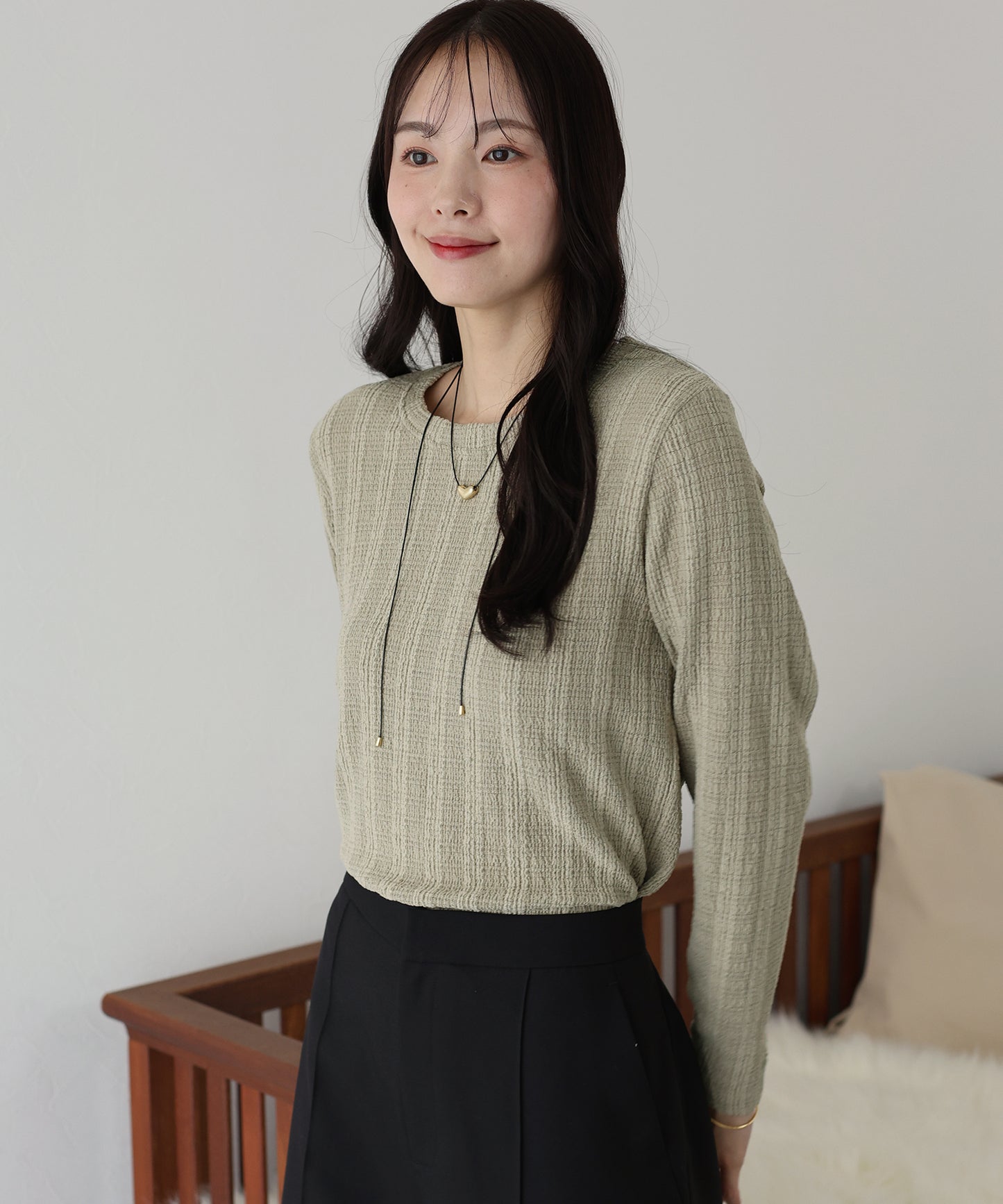 ストライプジャガードカットソー