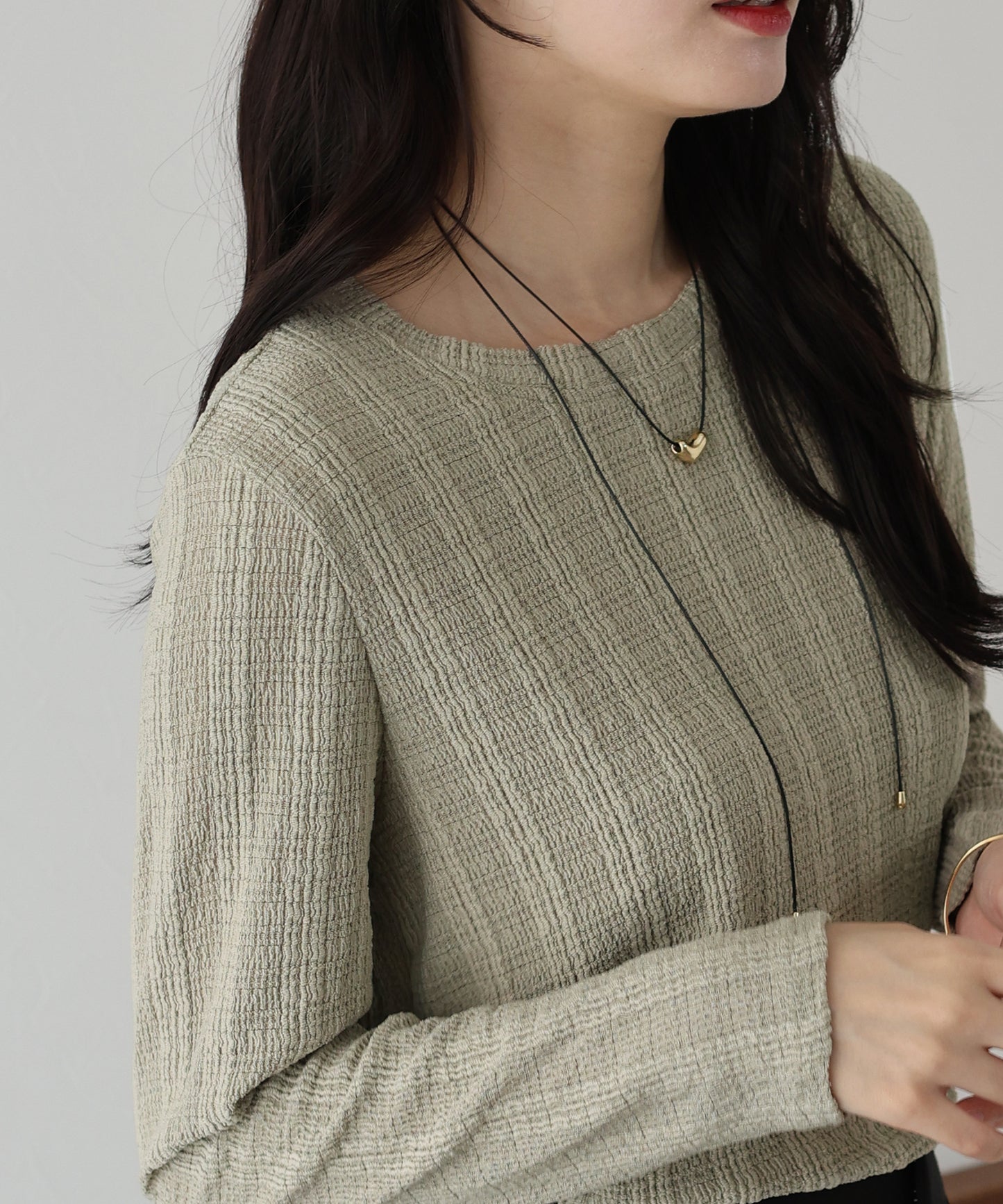 ストライプジャガードカットソー