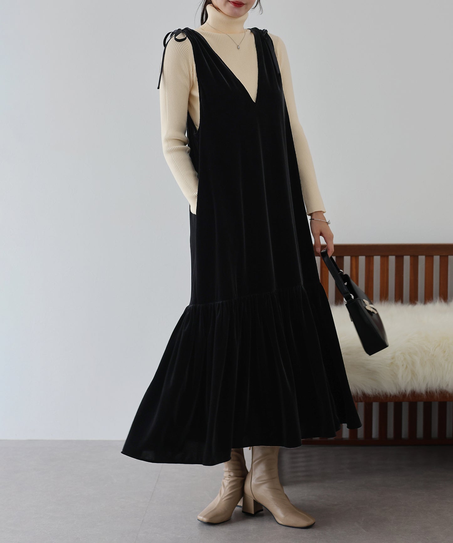 【SALE】ベロアジャンパースカート