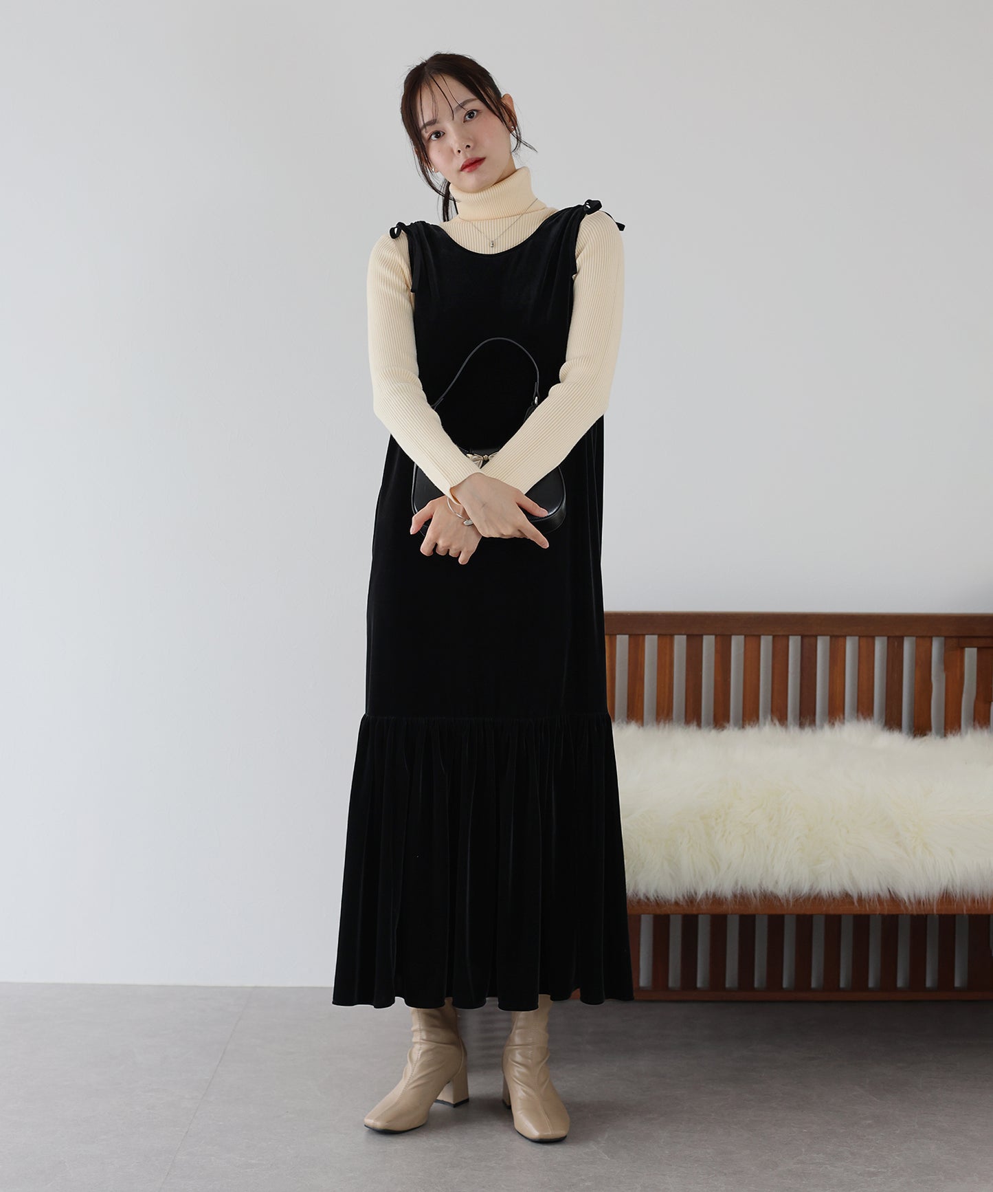 【SALE】ベロアジャンパースカート