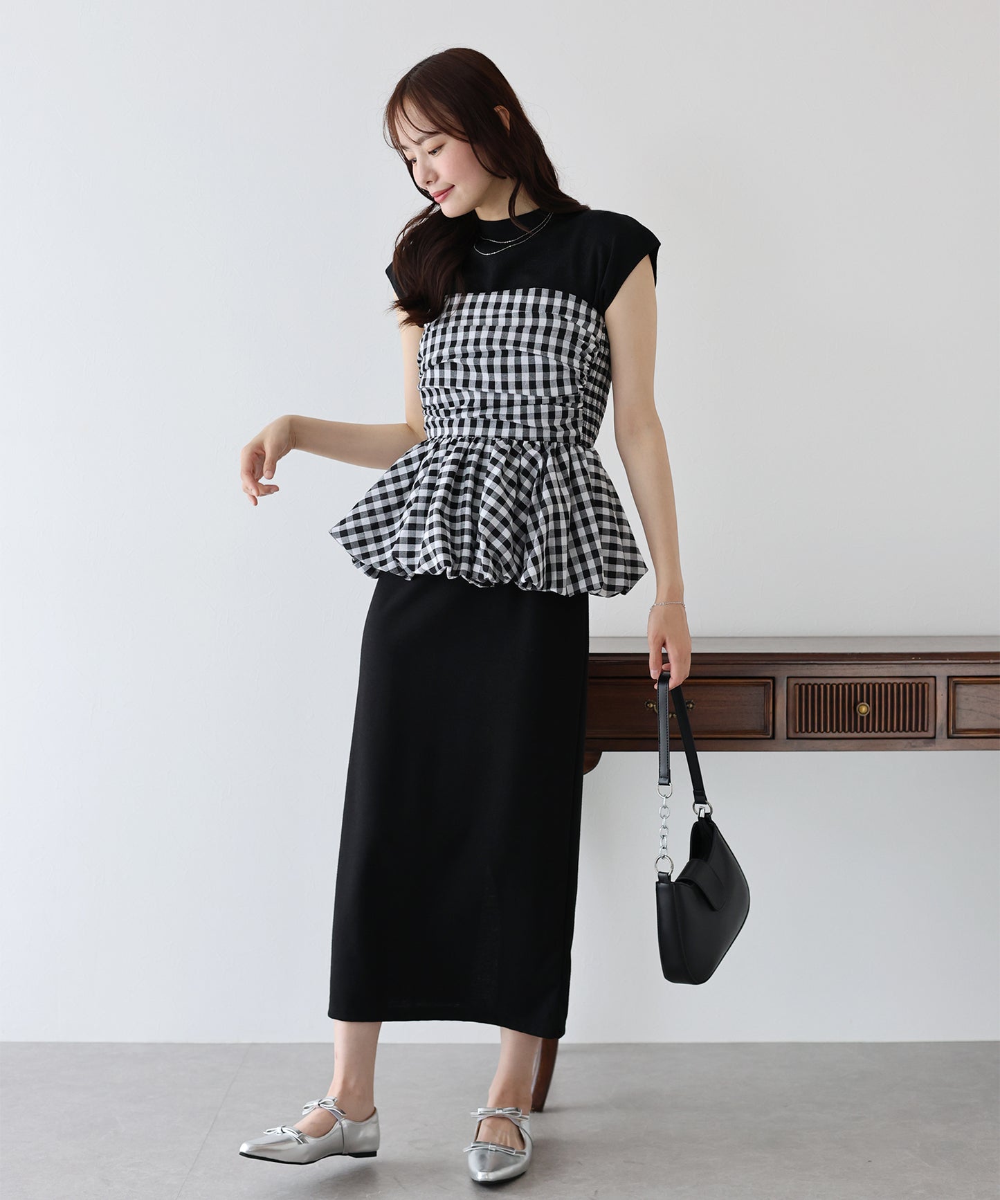 【TIME SALE】ベアバルーンペプラムビスチェ【ネコポス】