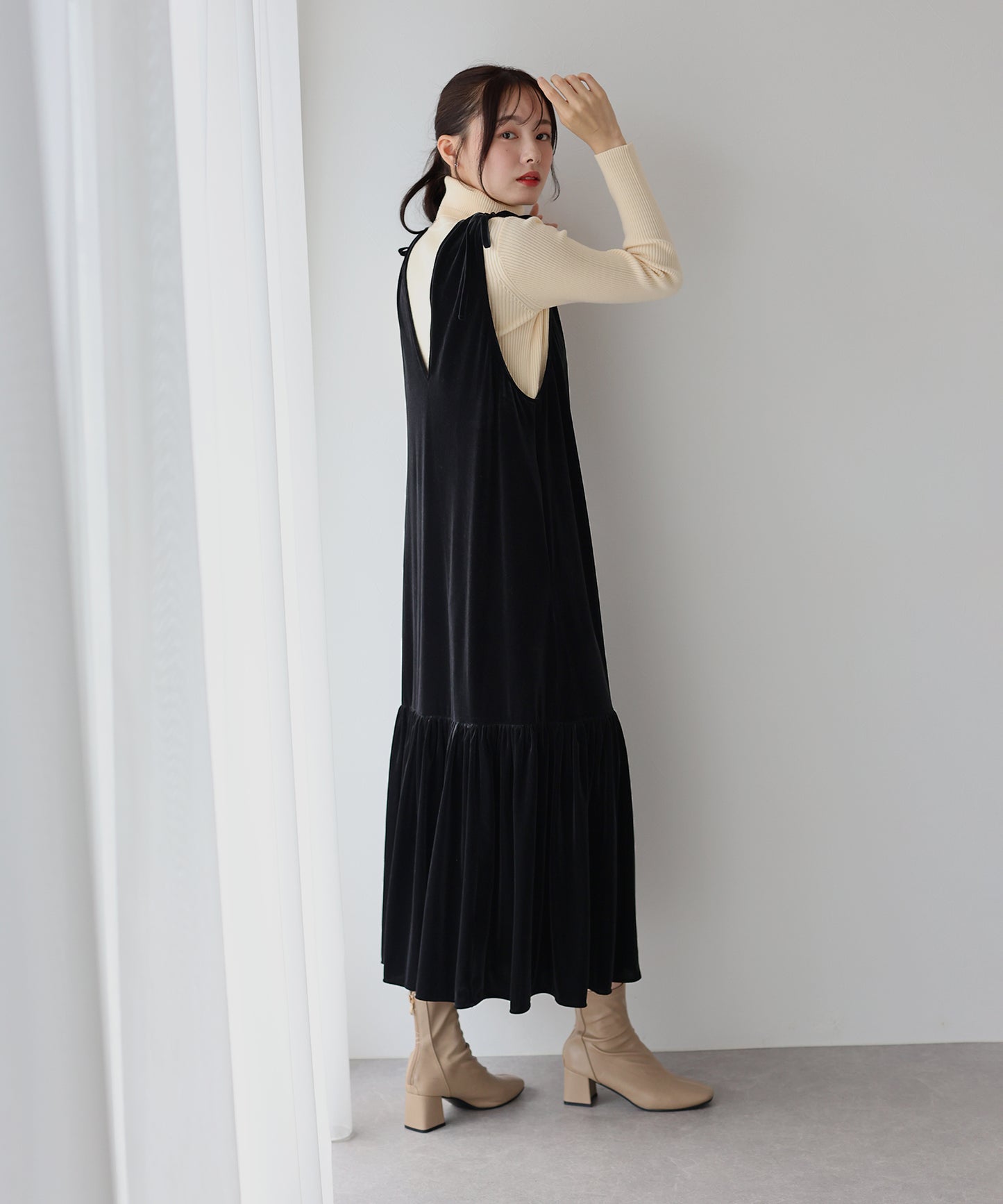 【SALE】ベロアジャンパースカート