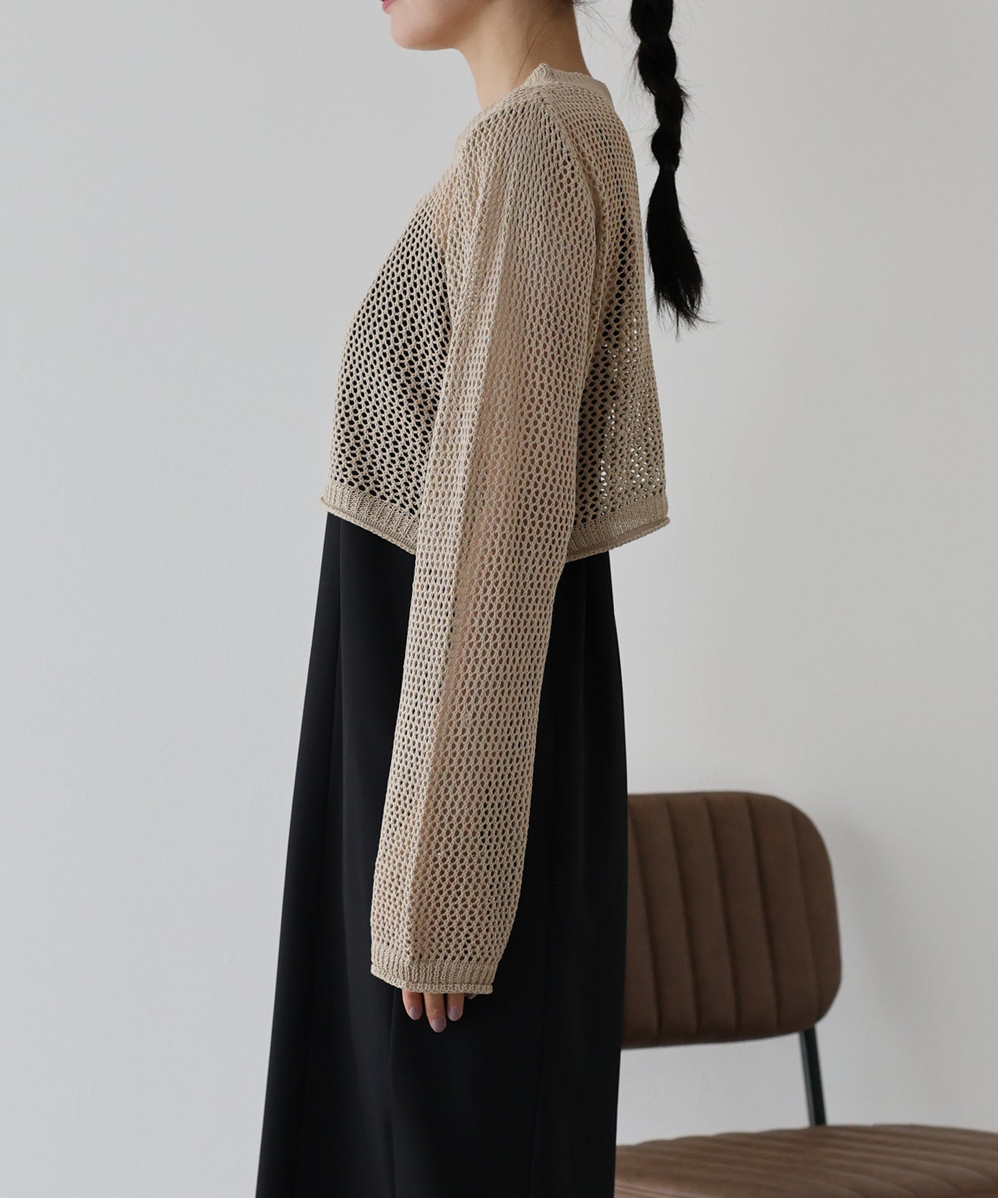 【SALE】メッシュニットトップス