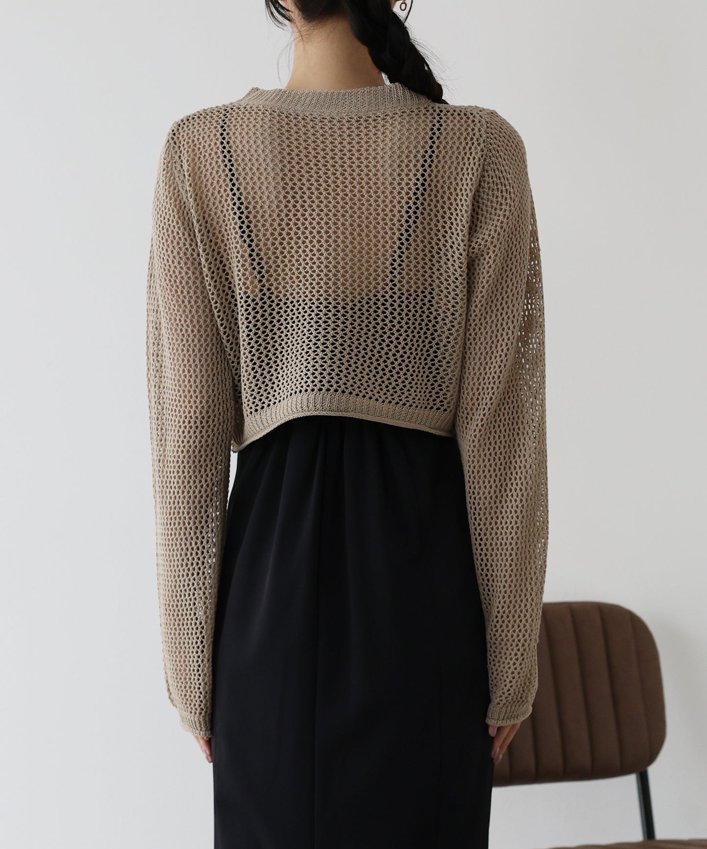 【SALE】メッシュニットトップス