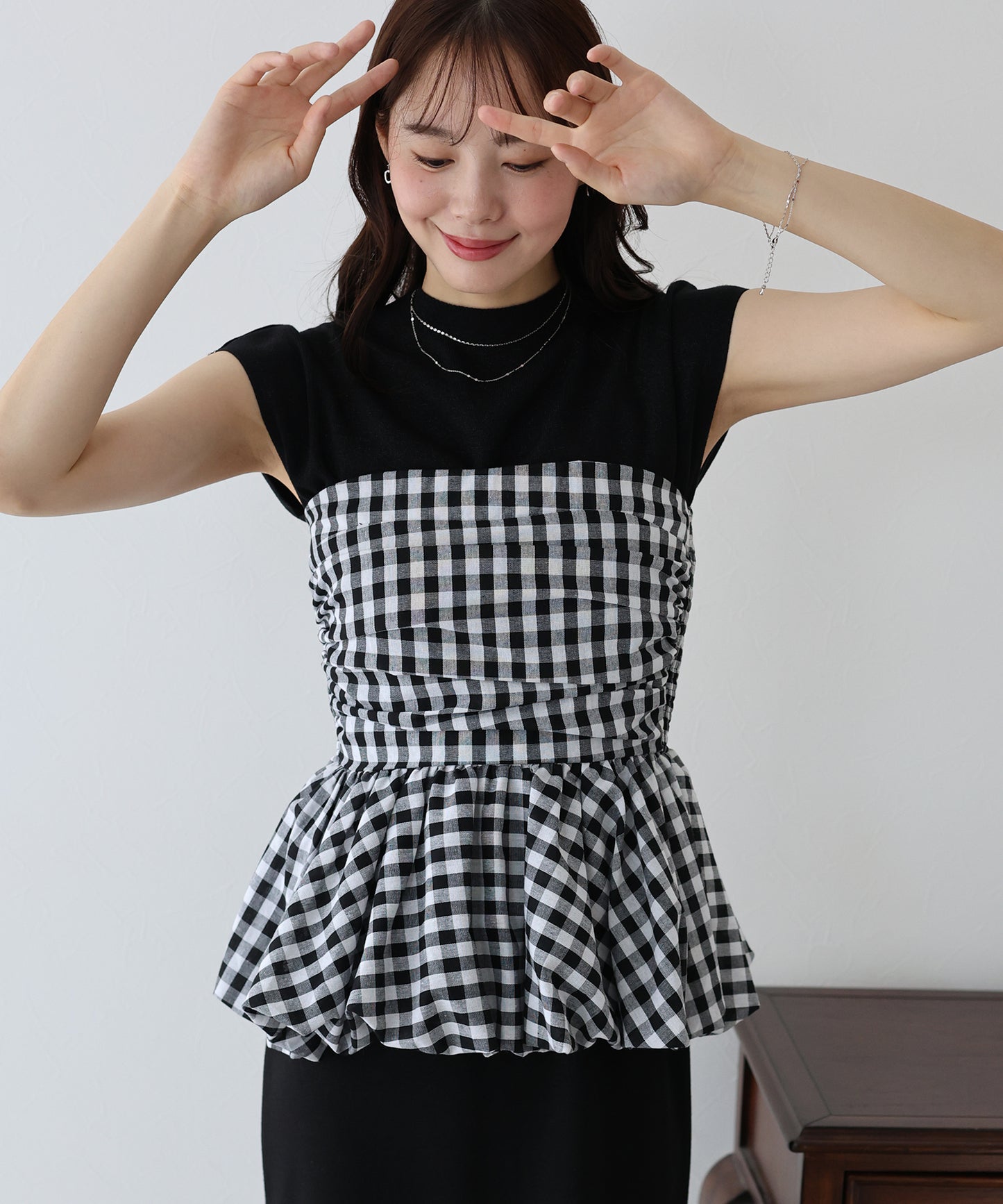 【TIME SALE】ベアバルーンペプラムビスチェ【ネコポス】