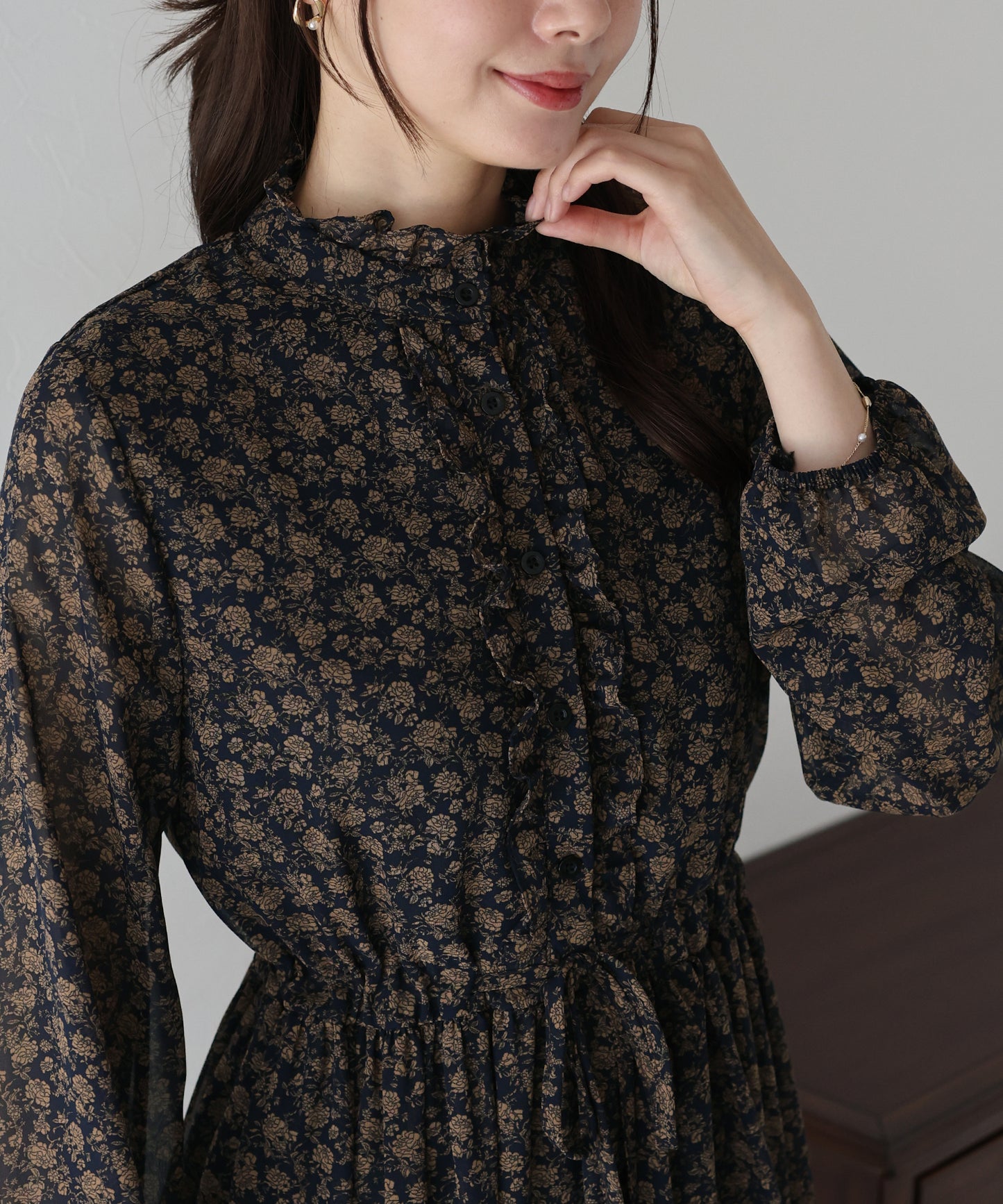 【TIME SALE】フロントフリルワンピース