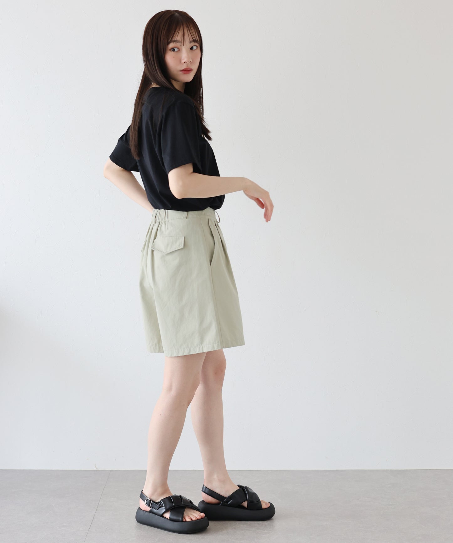 【SALE】メッシュベルト付きハーフパンツ