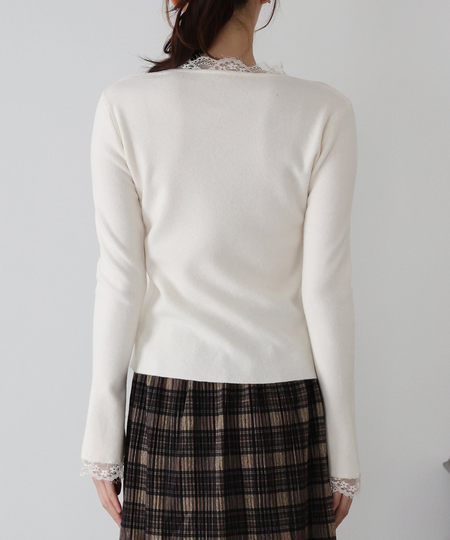 レースドッキングニット