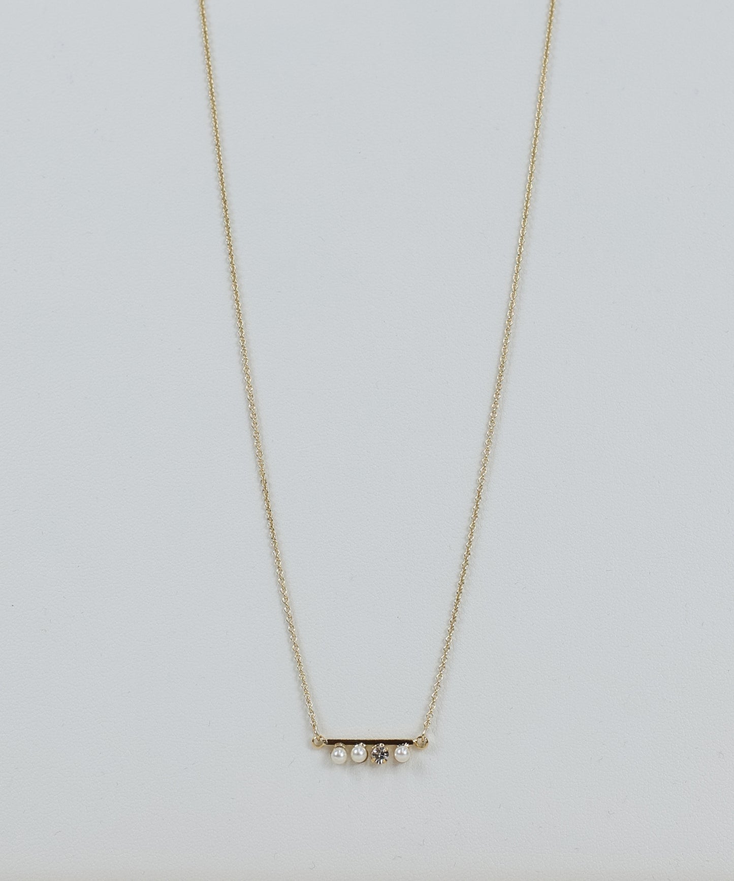 【早割5%OFF】パールビジューバーネックレス / ニッケルフリー【ネコポス】