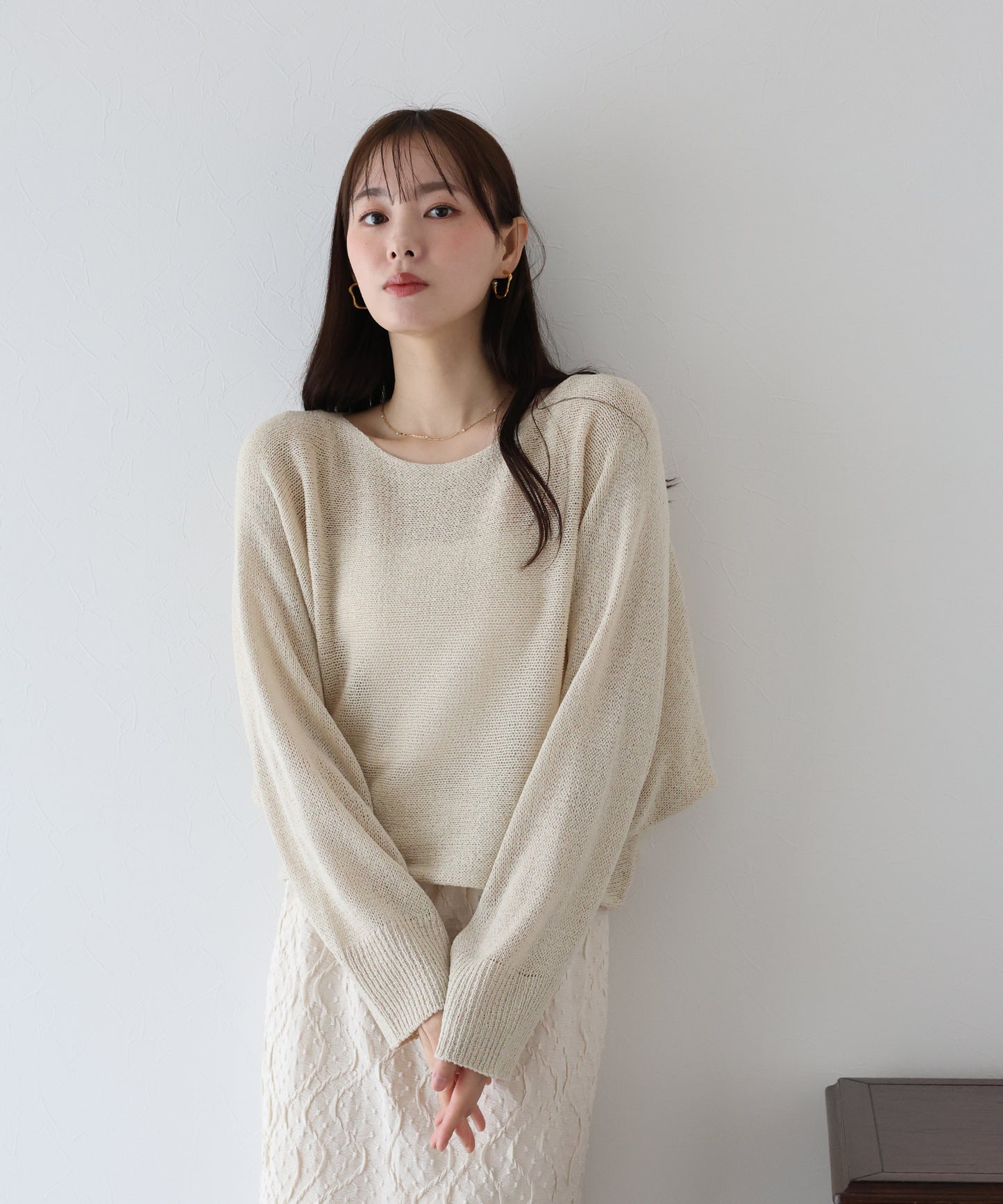 【TIME SALE】メッシュドルマンニット