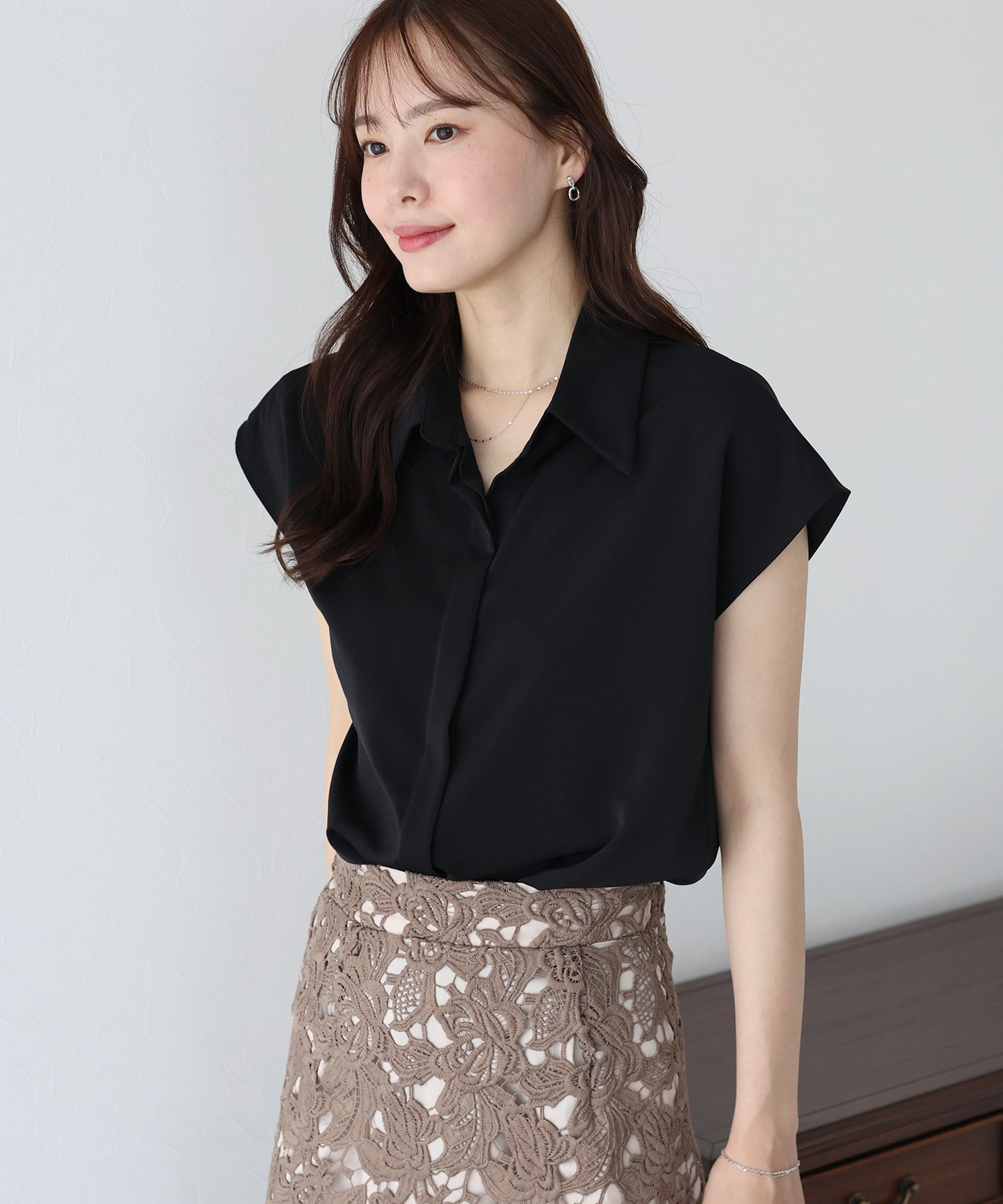 【TIME SALE】フレンチスリーブシャツ【ネコポス】