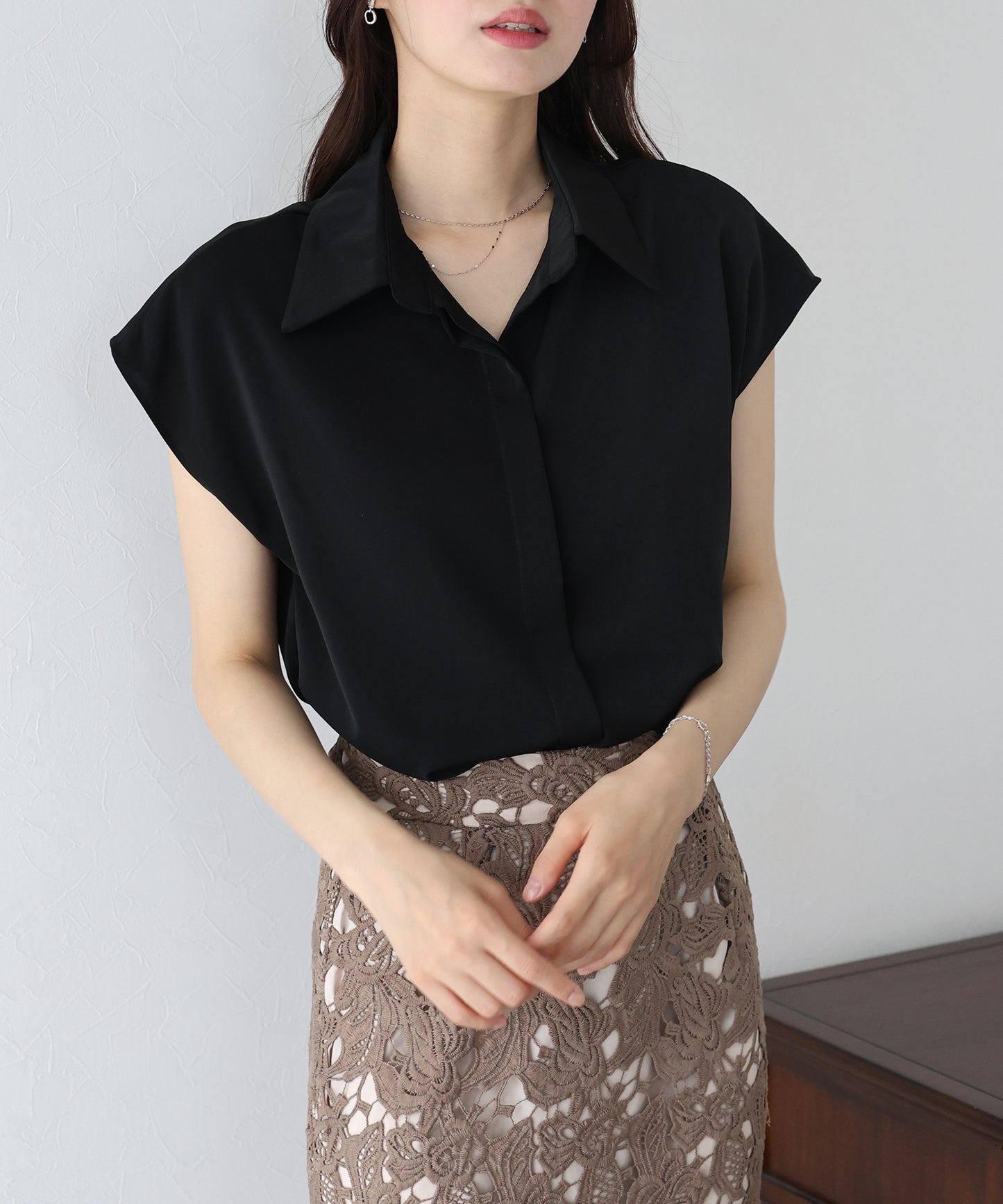 【TIME SALE】フレンチスリーブシャツ【ネコポス】