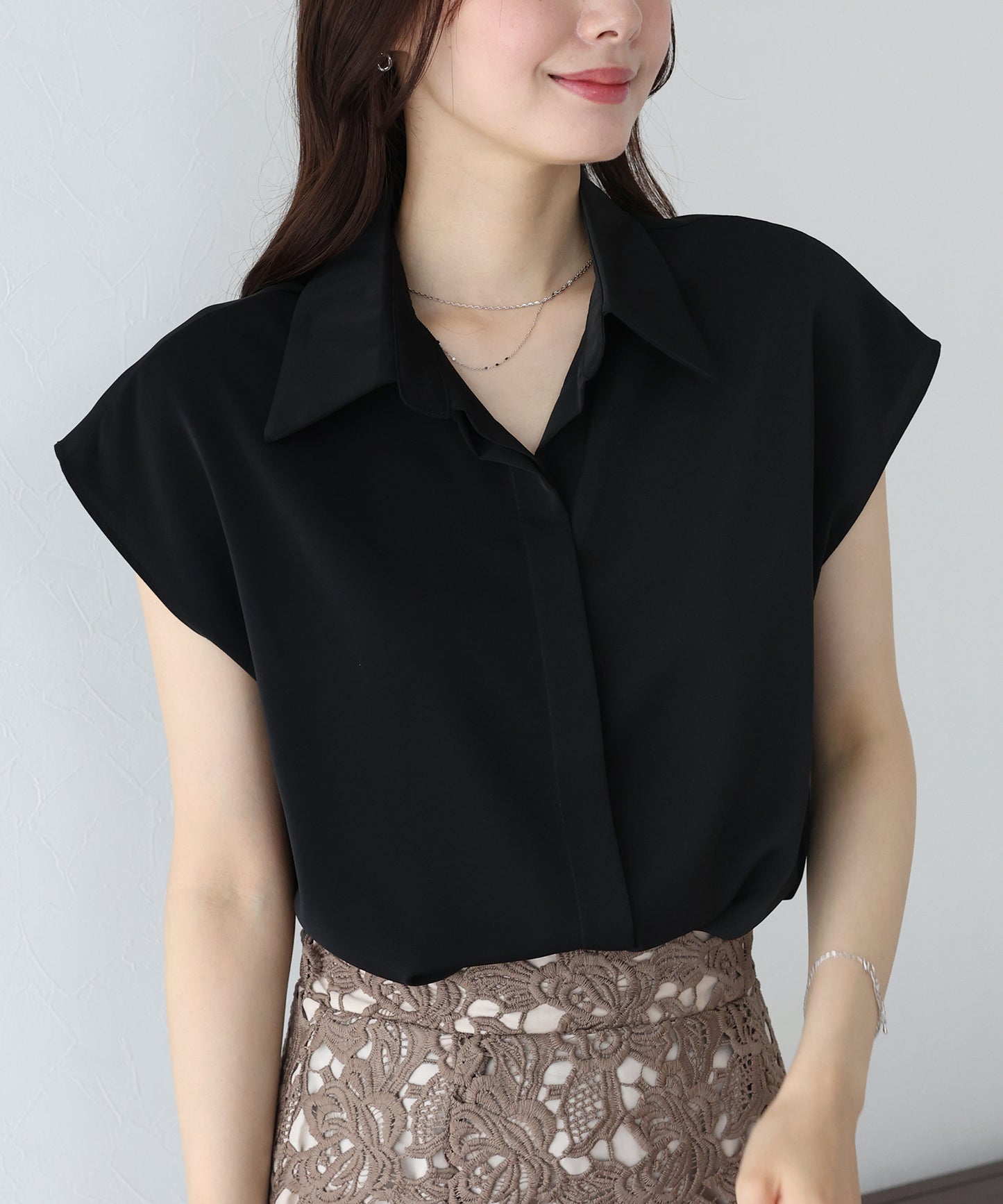 【TIME SALE】フレンチスリーブシャツ【ネコポス】