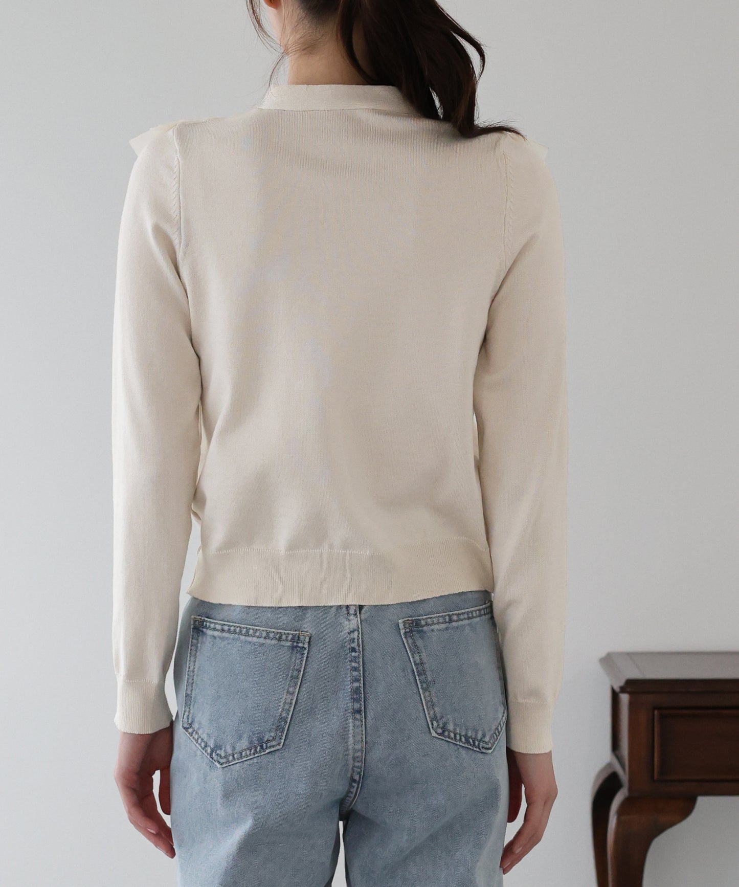 チュールフリルカーディガン