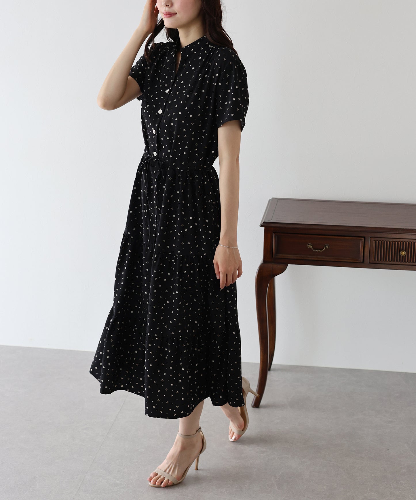 【TIME SALE】【接触冷感】無地&アソート花柄ワンピース