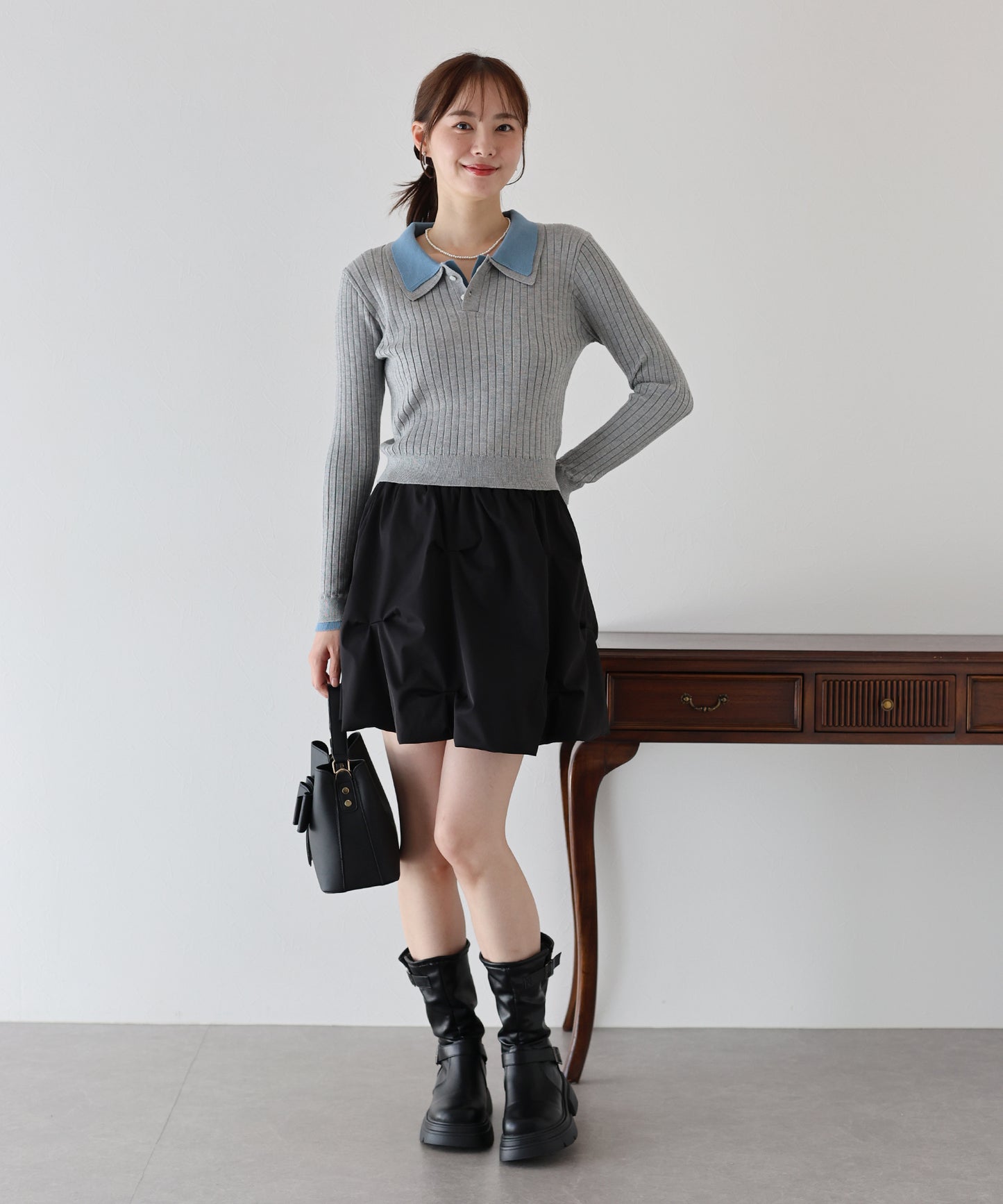 【早割5%OFF】ダブル襟ポロニット