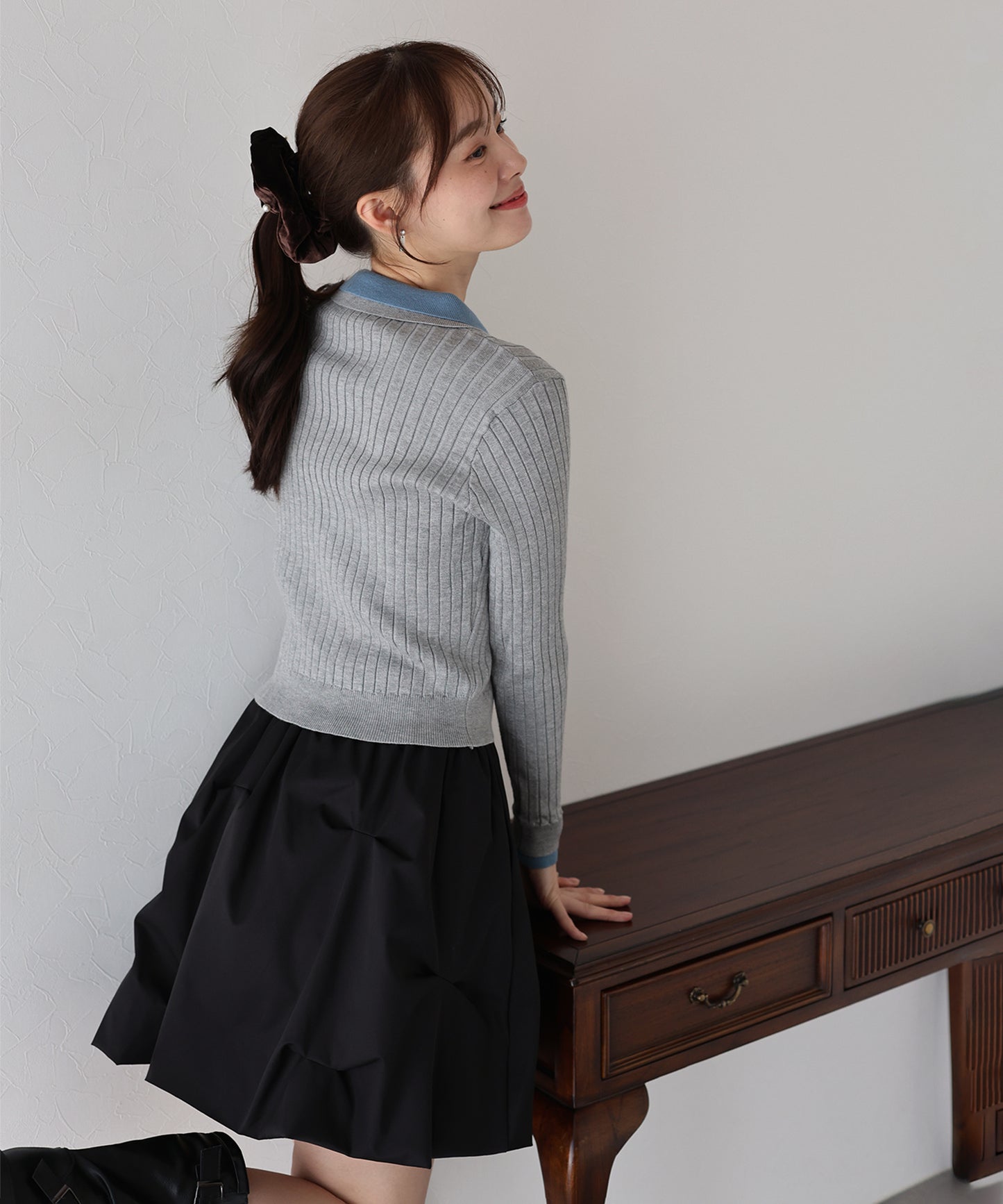 【早割5%OFF】ダブル襟ポロニット
