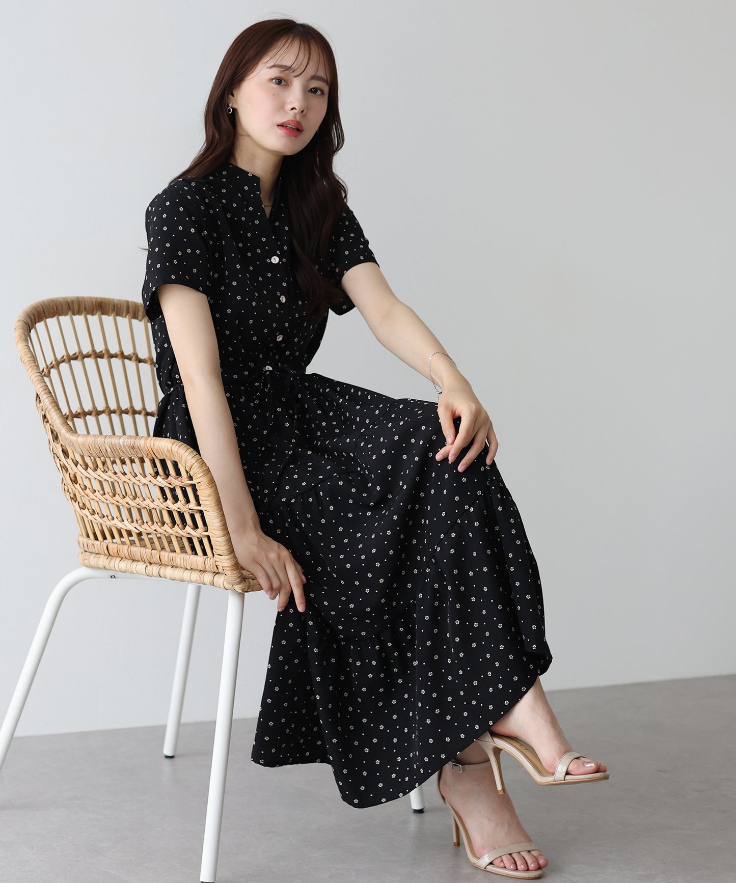 【TIME SALE】【接触冷感】無地&アソート花柄ワンピース