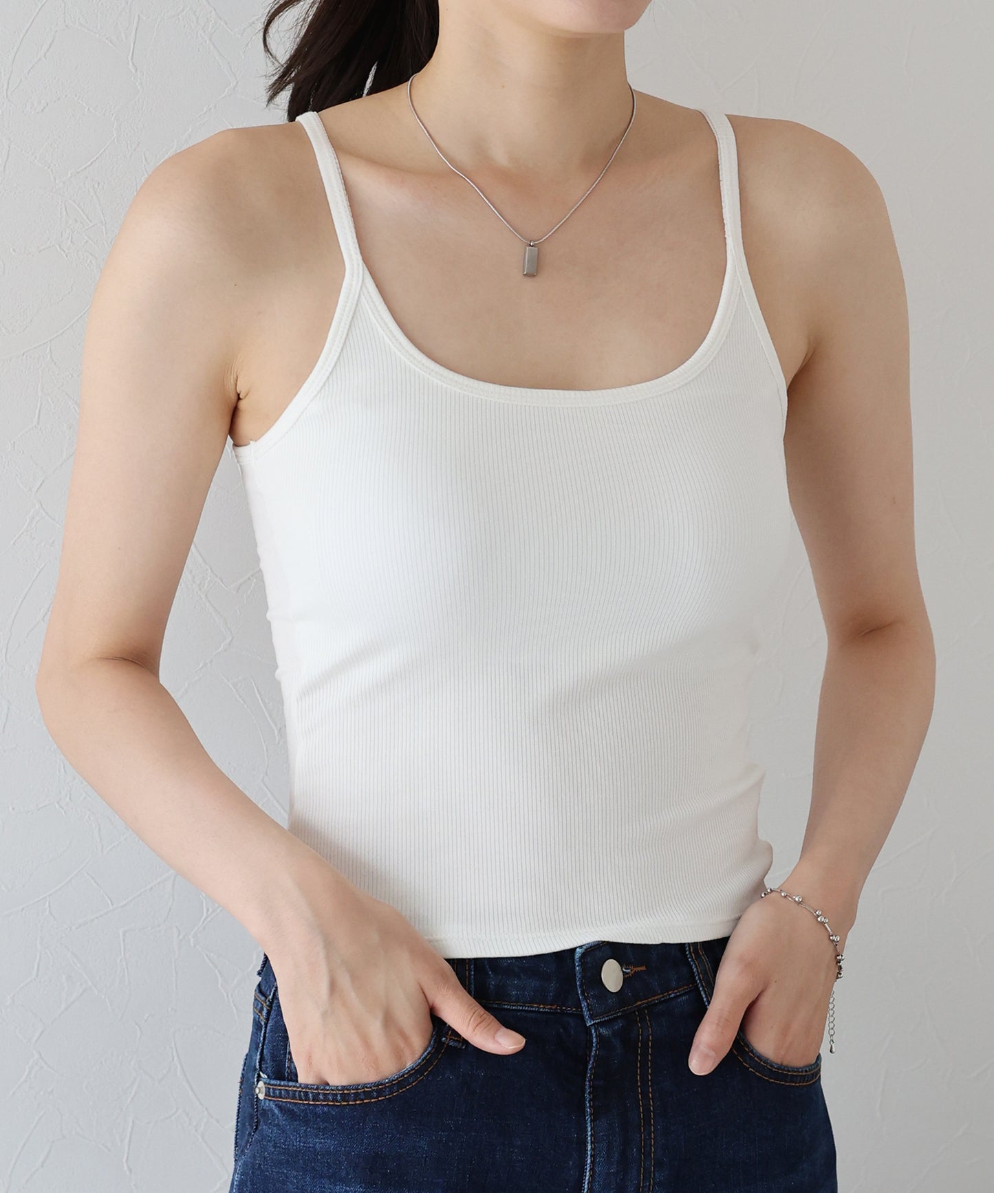 【TIME SALE】バックレースカップ付きキャミソール【ネコポス】