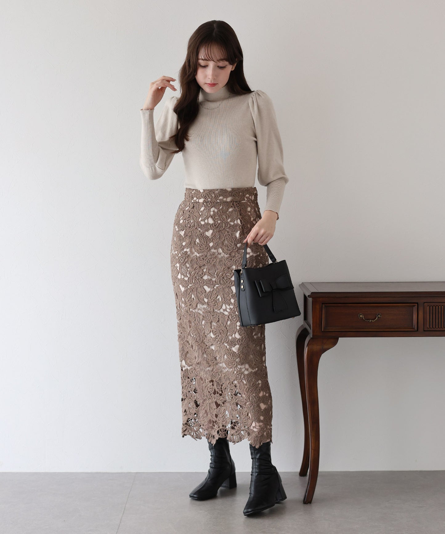 ボリュームパフスリーブニット