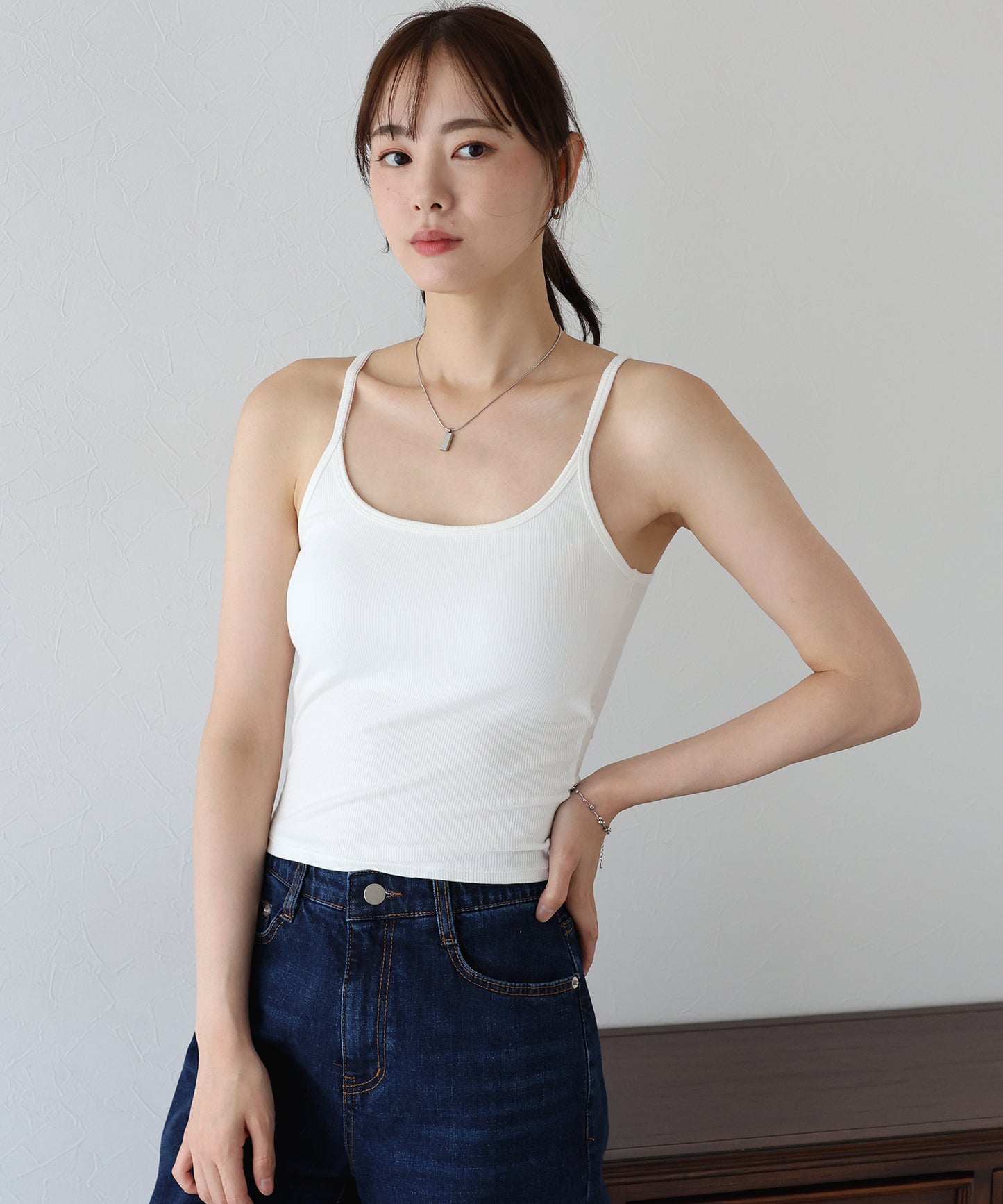 【TIME SALE】バックレースカップ付きキャミソール【ネコポス】