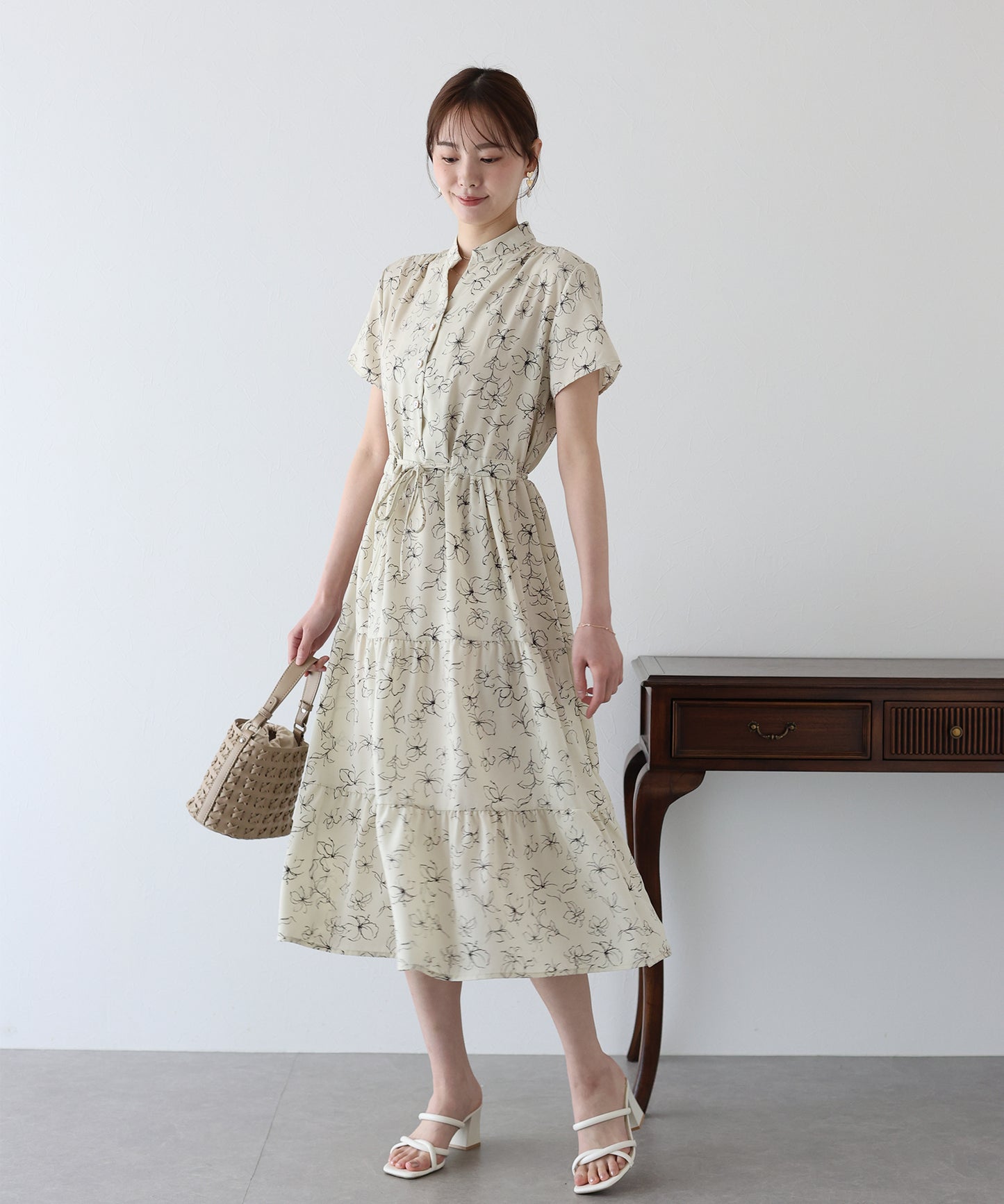 【TIME SALE】【接触冷感】無地&アソート花柄ワンピース