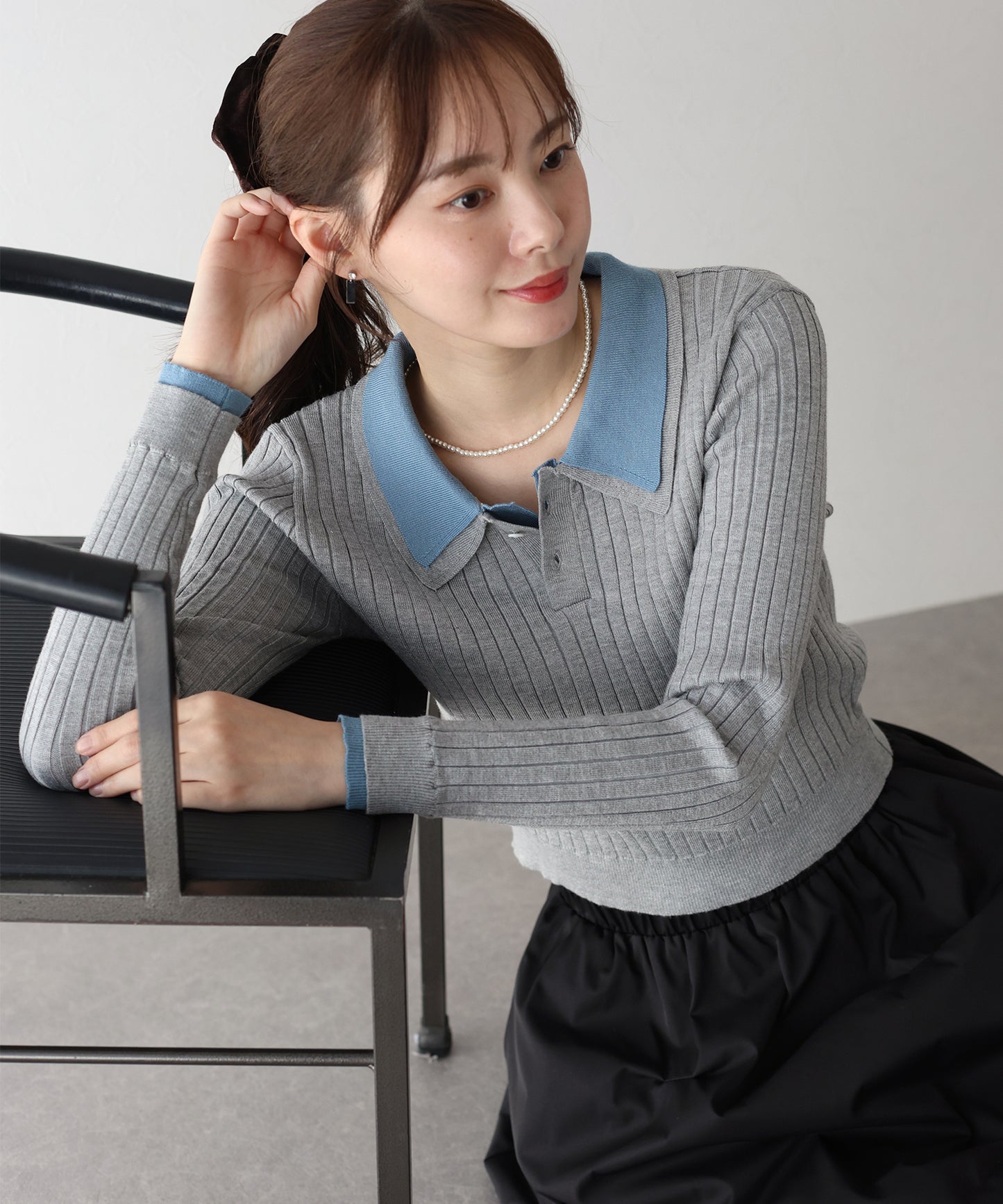 【早割5%OFF】ダブル襟ポロニット