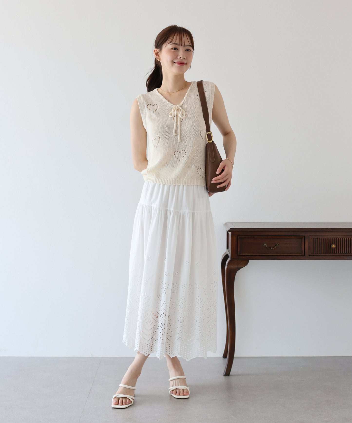 【SALE】コットンレーススカート