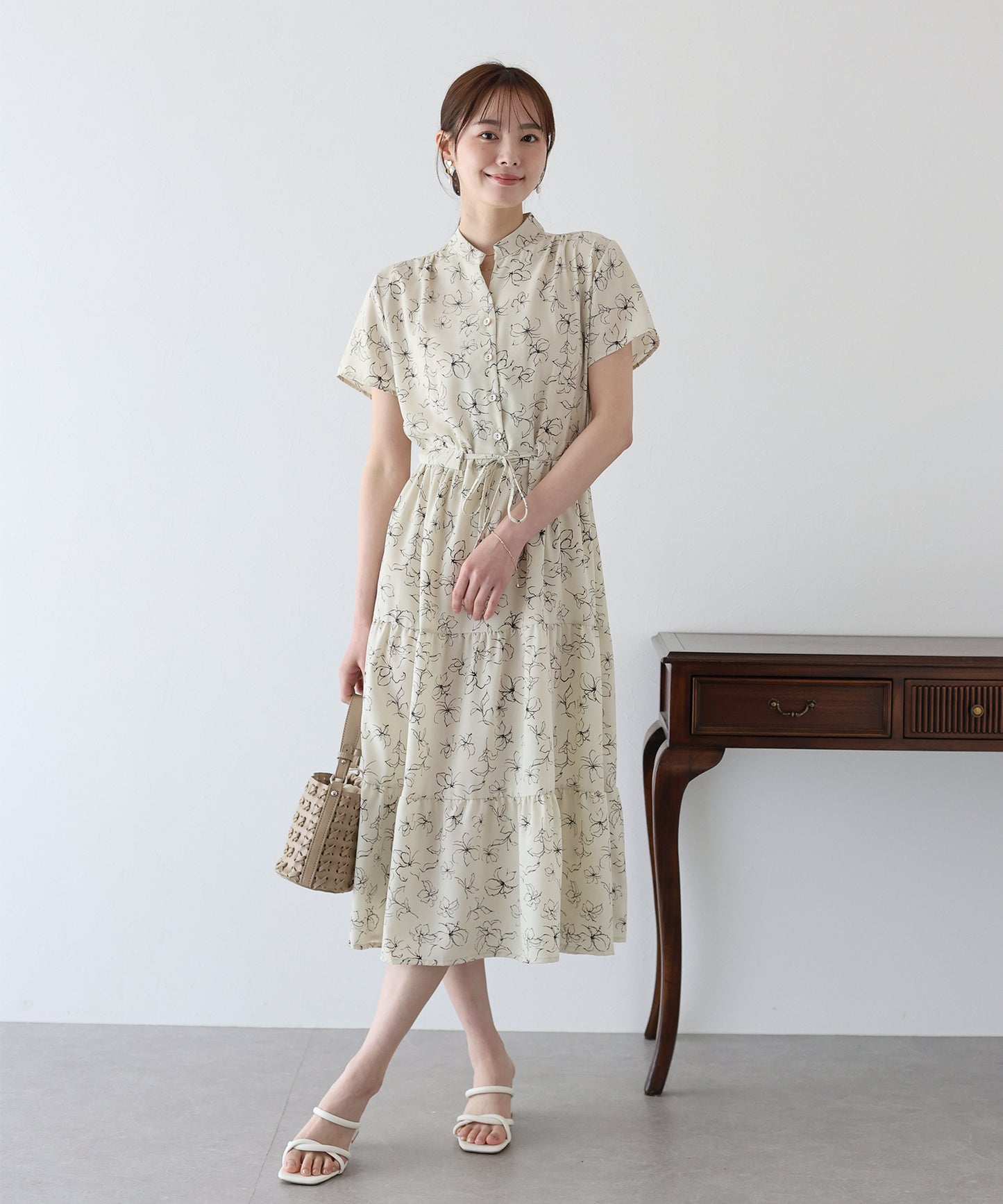 【TIME SALE】【接触冷感】無地&アソート花柄ワンピース