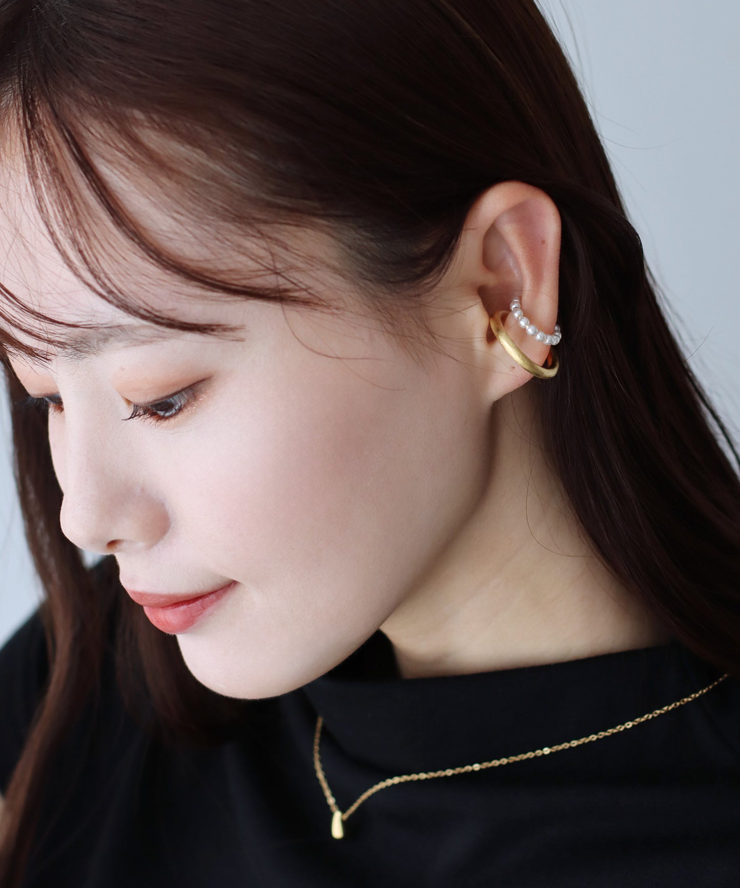 2連パールラインイヤーカフ【ネコポス】