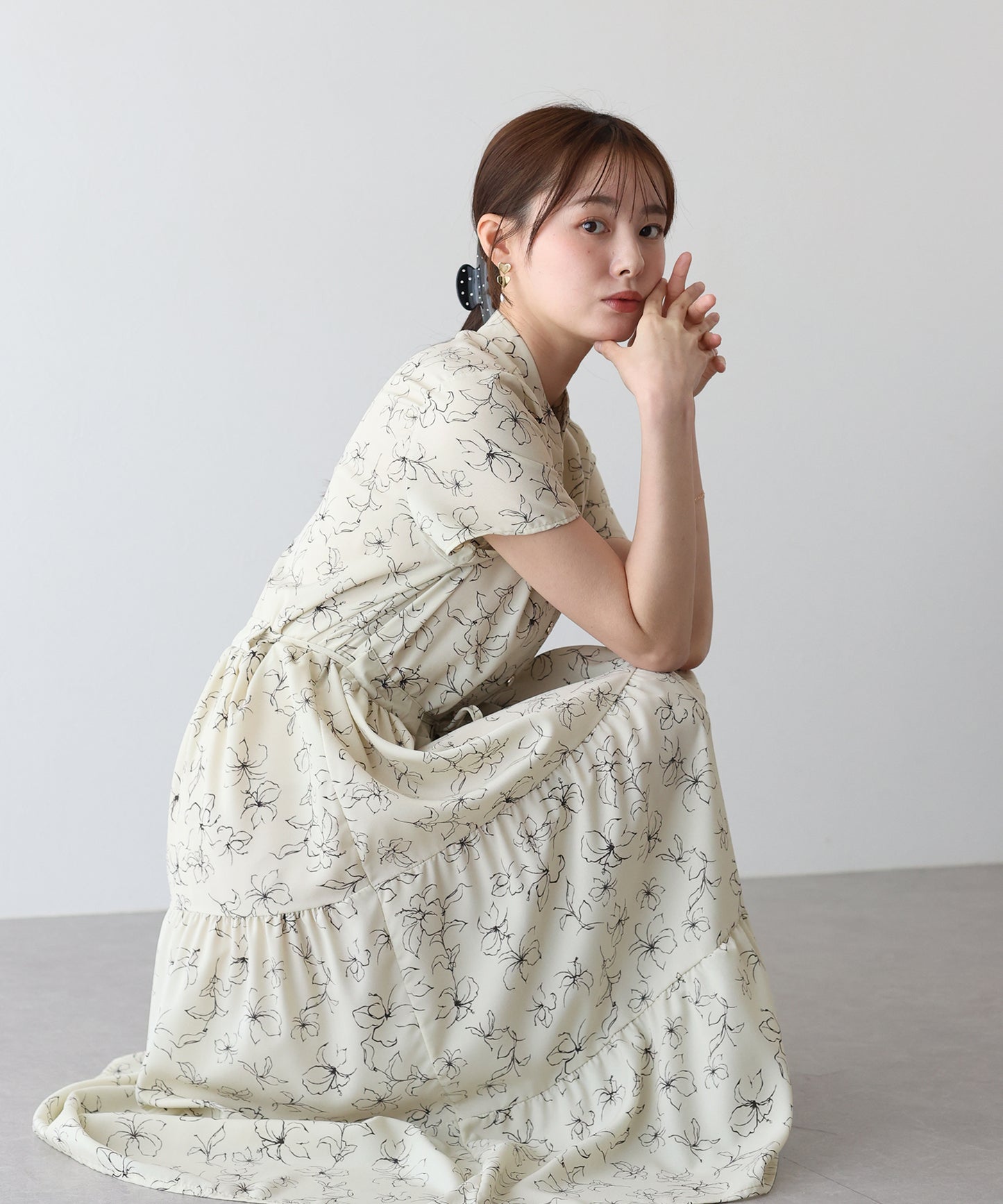 【TIME SALE】【接触冷感】無地&アソート花柄ワンピース