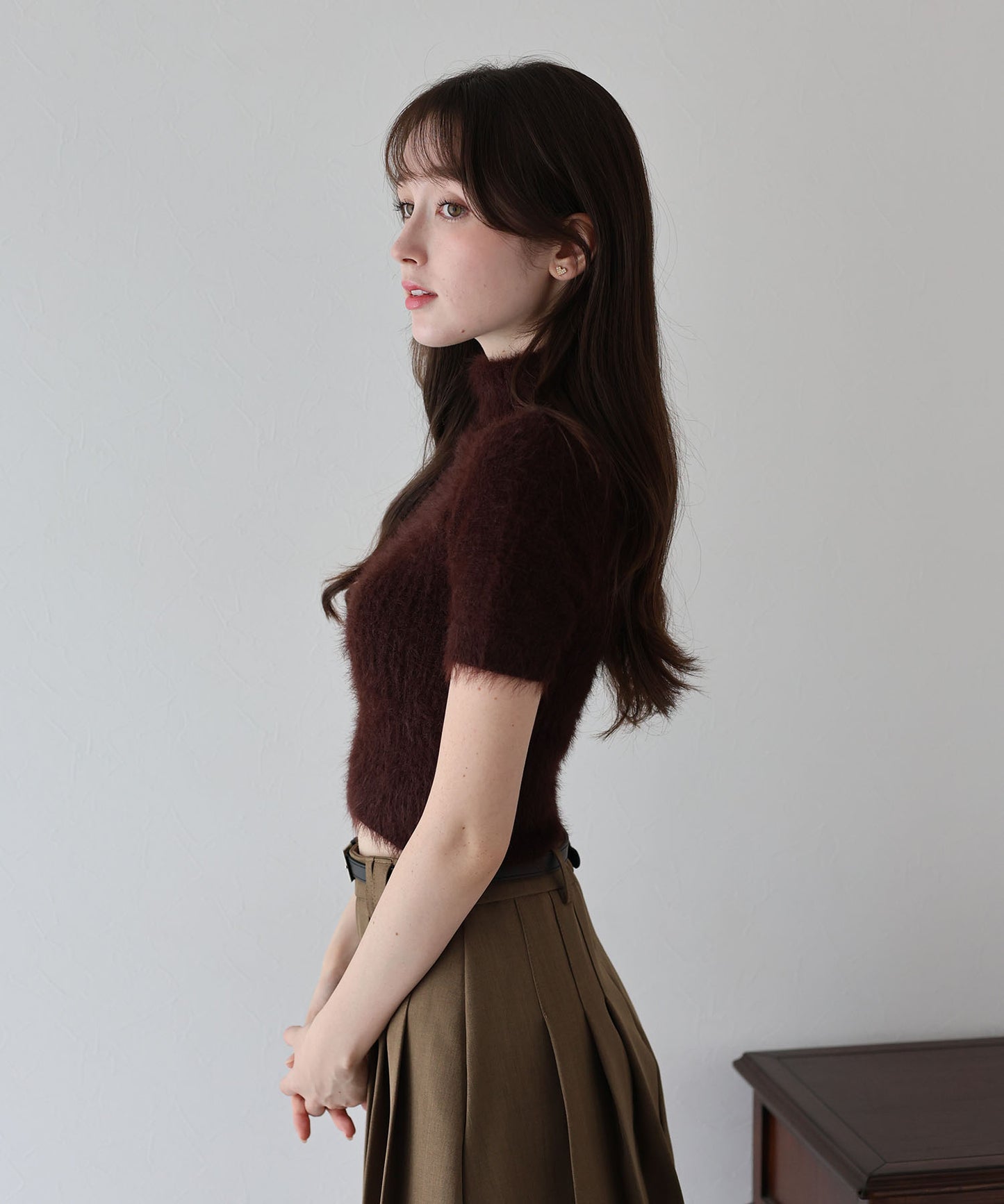【早割5%OFF】ハイネックシャギーニット