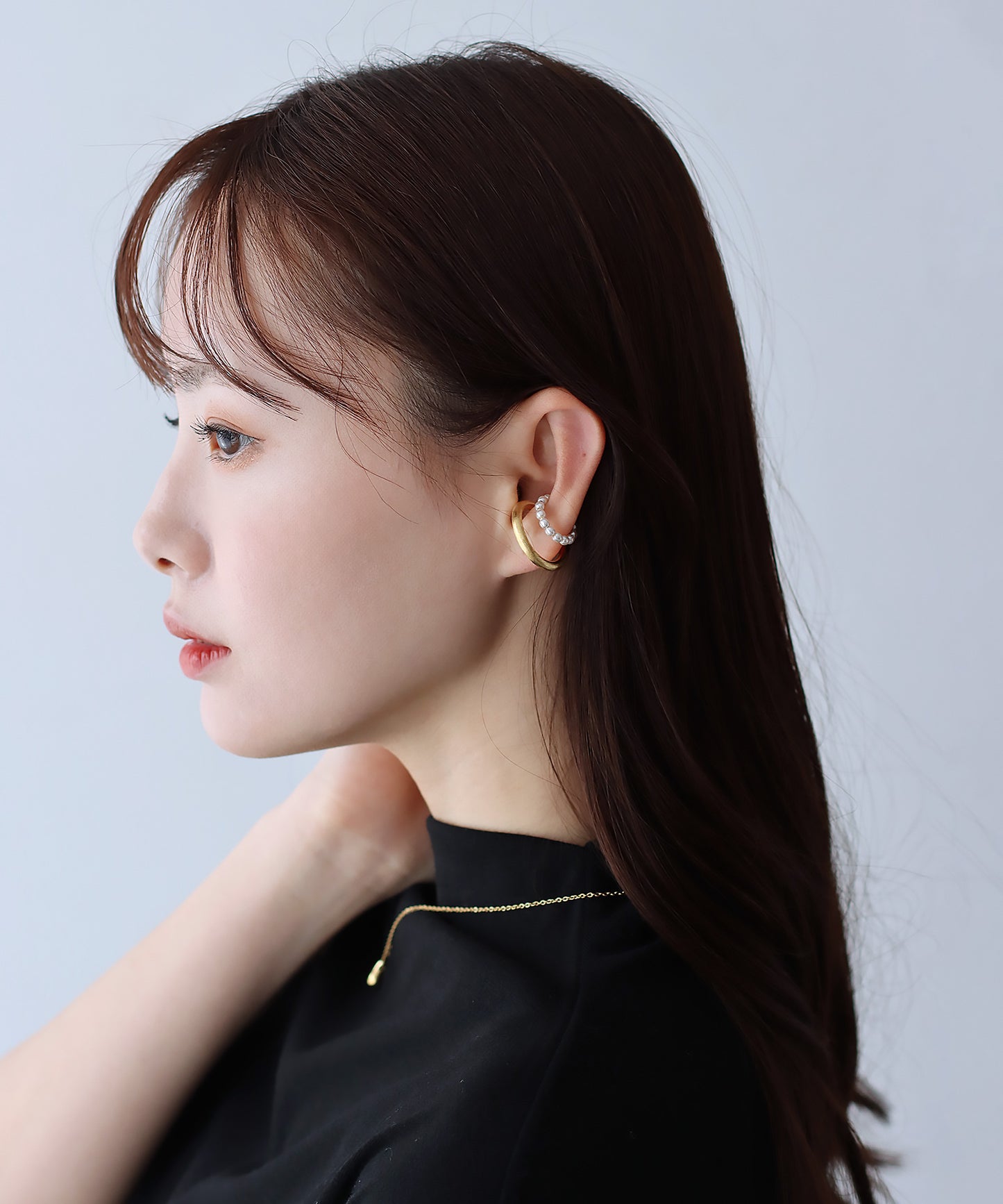 2連パールラインイヤーカフ【ネコポス】