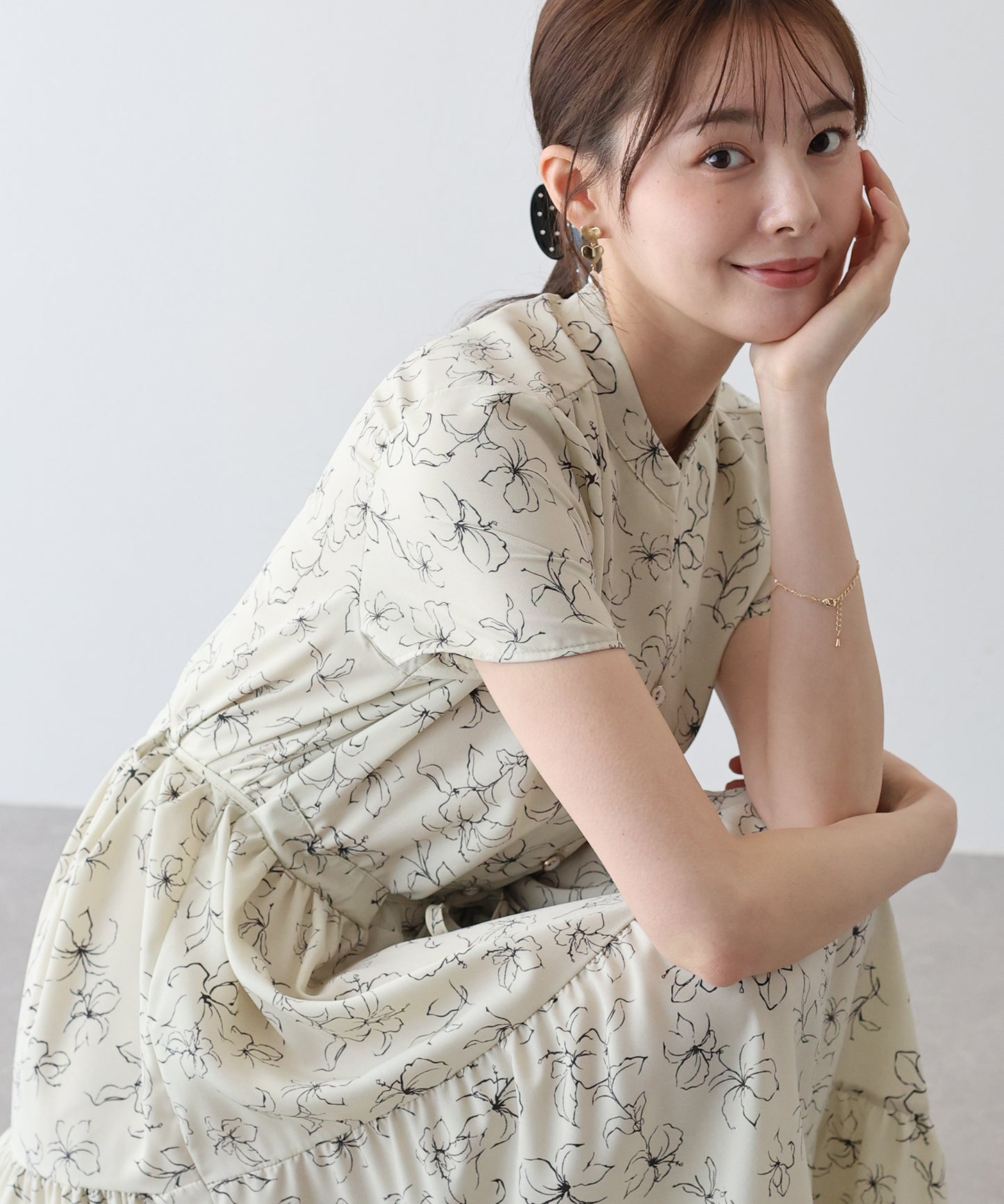 【TIME SALE】【接触冷感】無地&アソート花柄ワンピース
