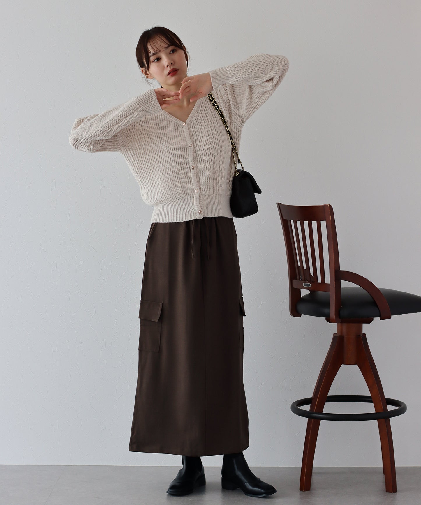 【TIME SALE】カーゴロングスカート