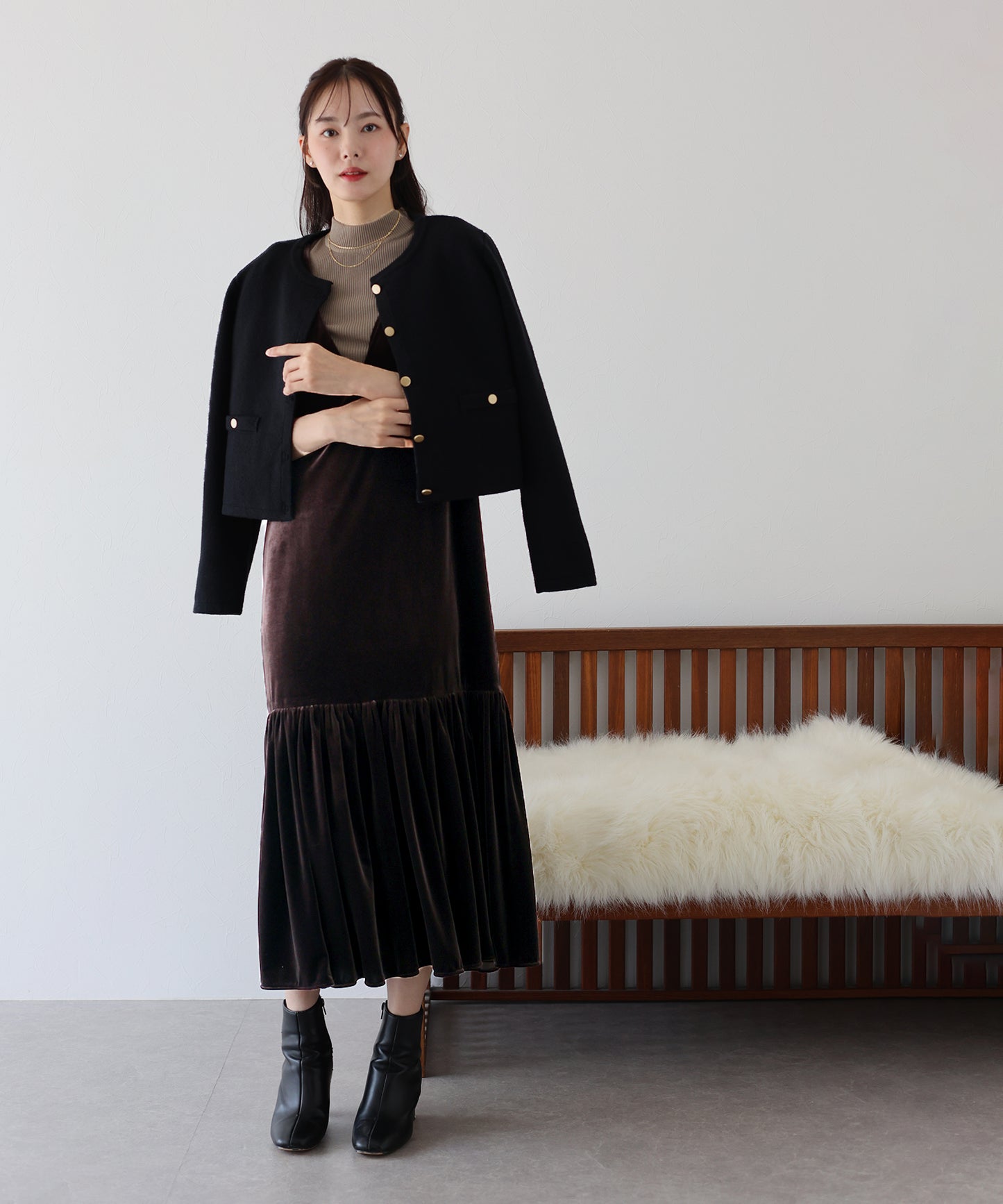 【SALE】ベロアジャンパースカート